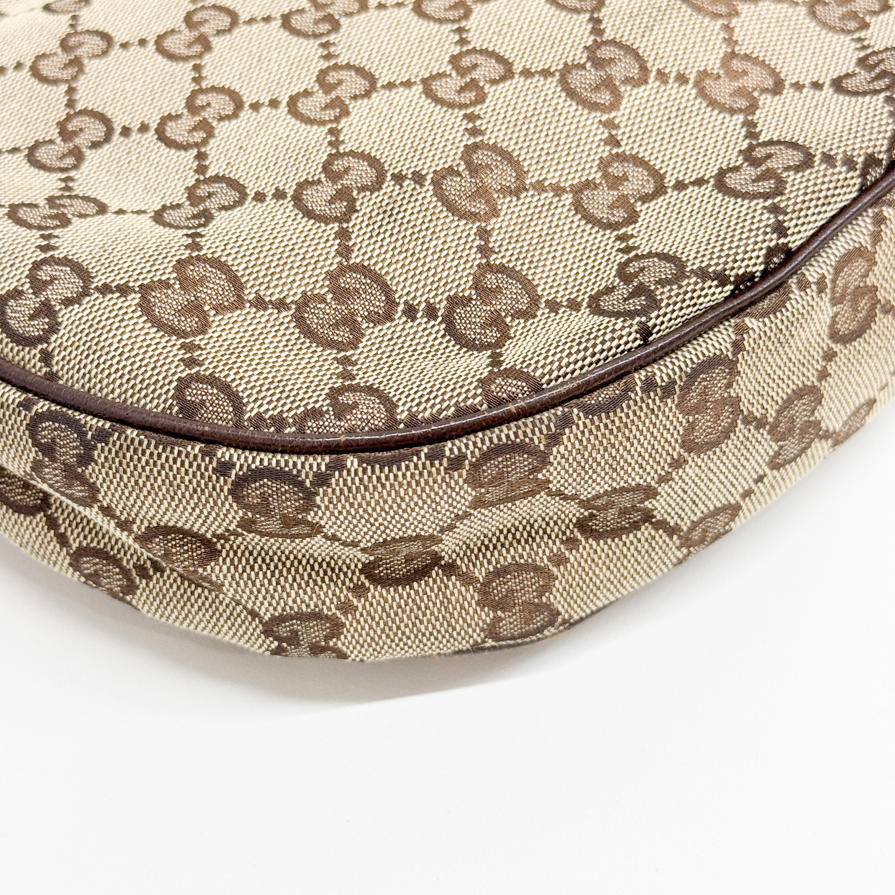 Vintage Brown Canvas Shoulder Bag