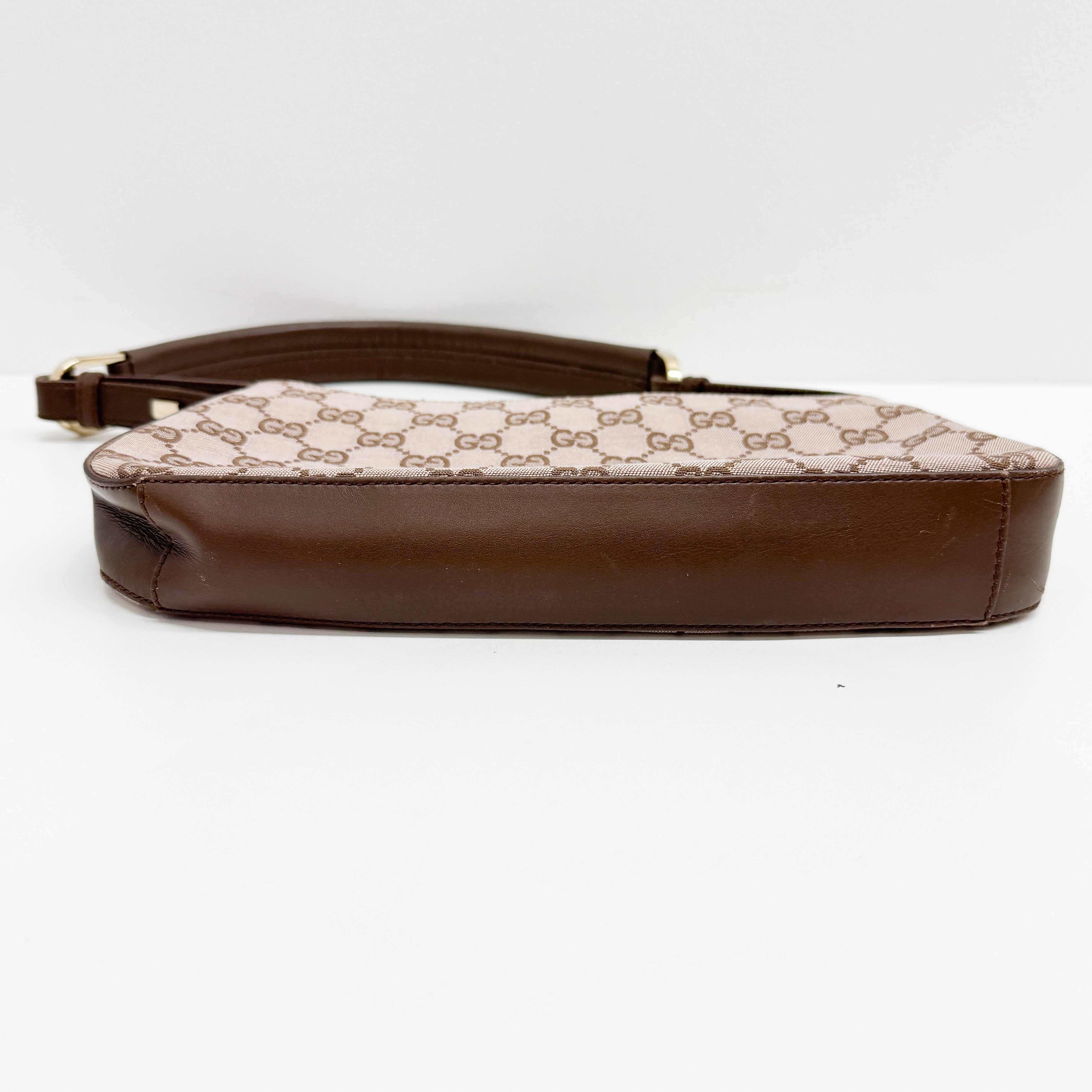 GG Canvas Leather Caramel Handle Shoulder Bag