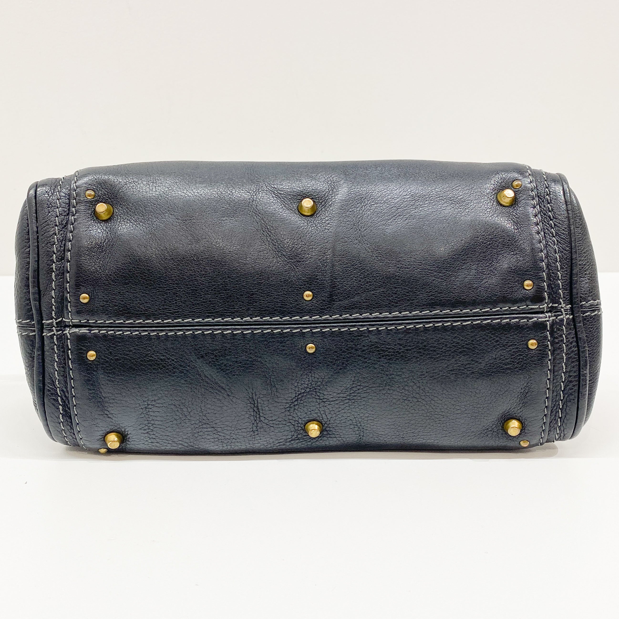 Mini Paddington Black Leather Shoulder Bag
