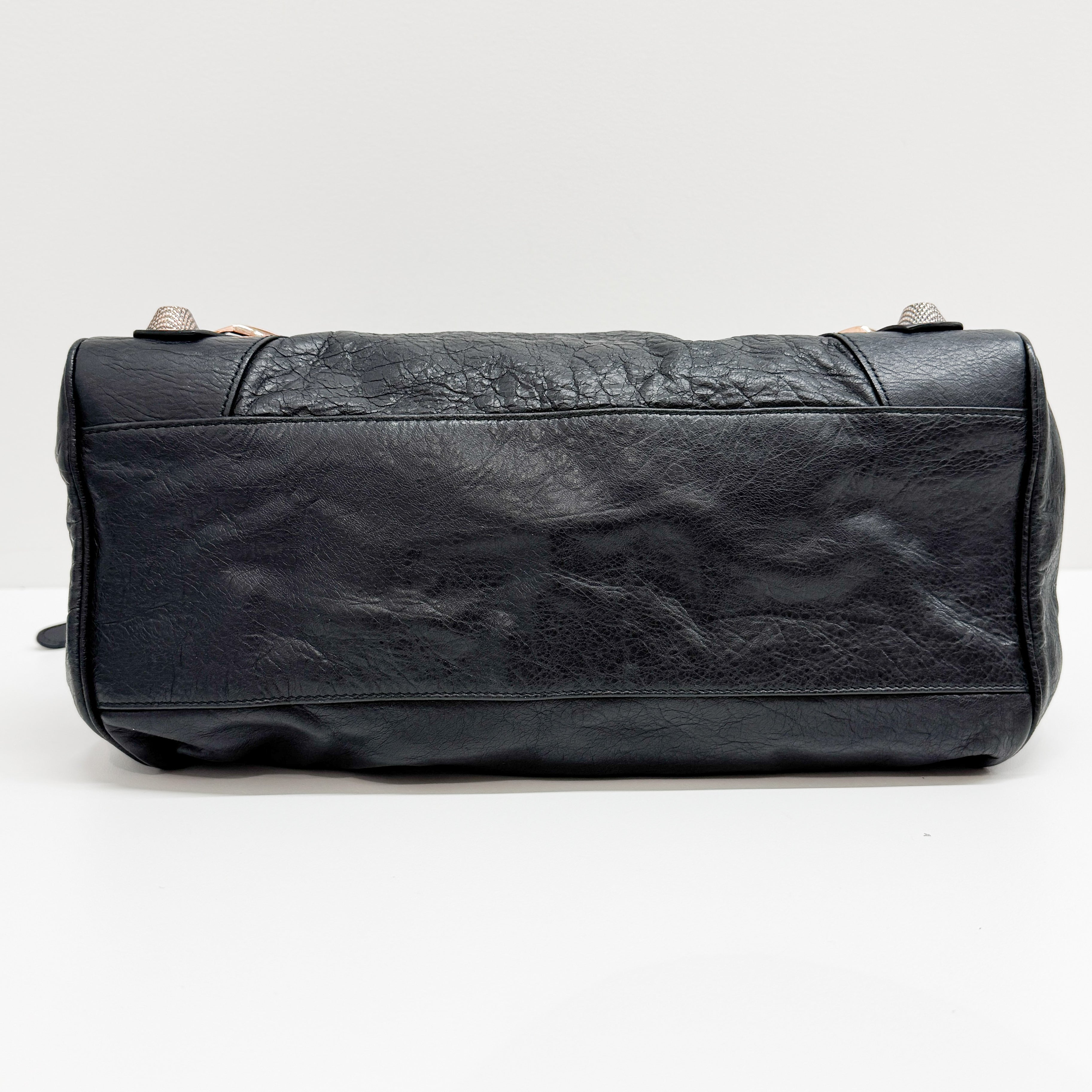 The Velo Black Calfskin Leather Two Way Bag