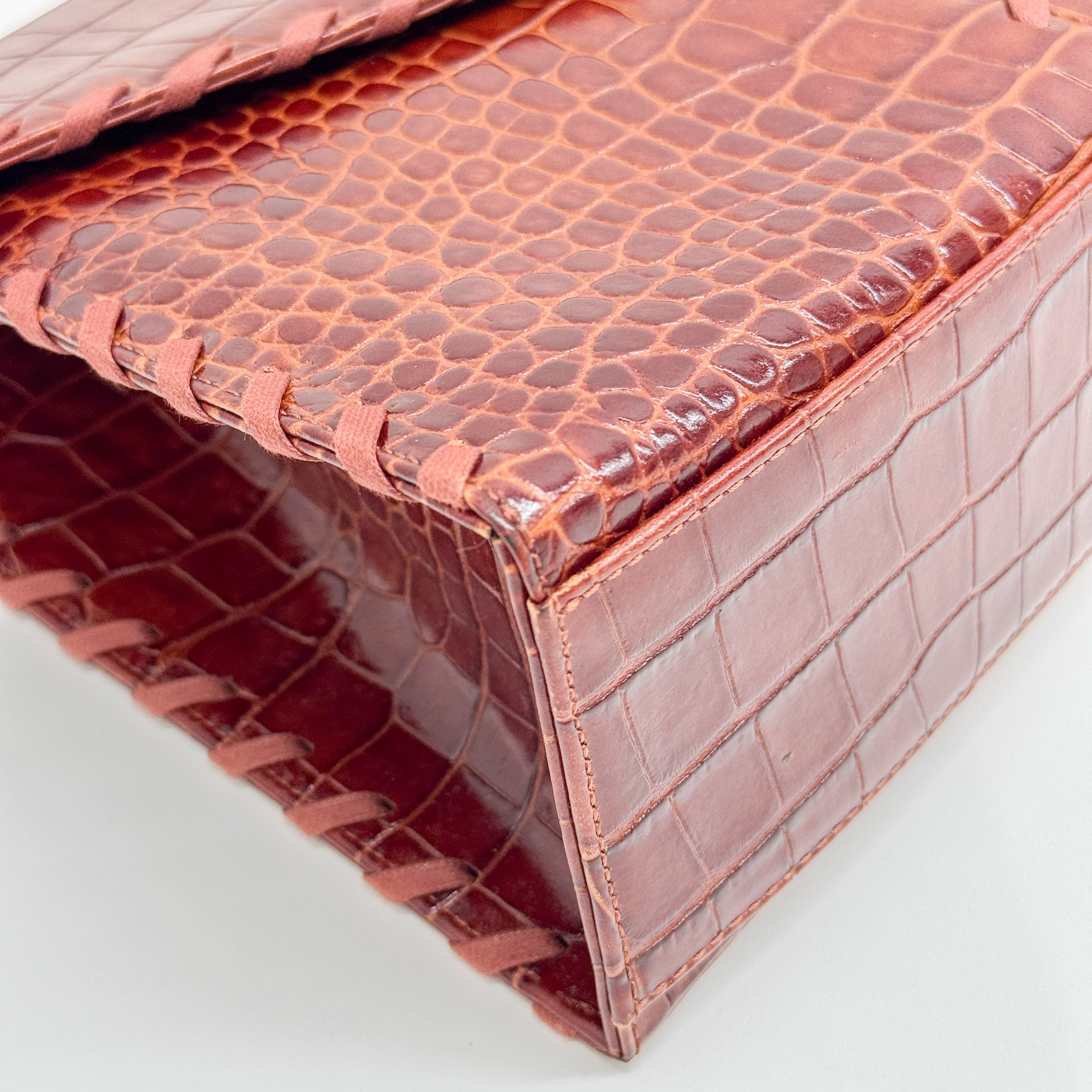 Cassandra Red Leather Hand Bag