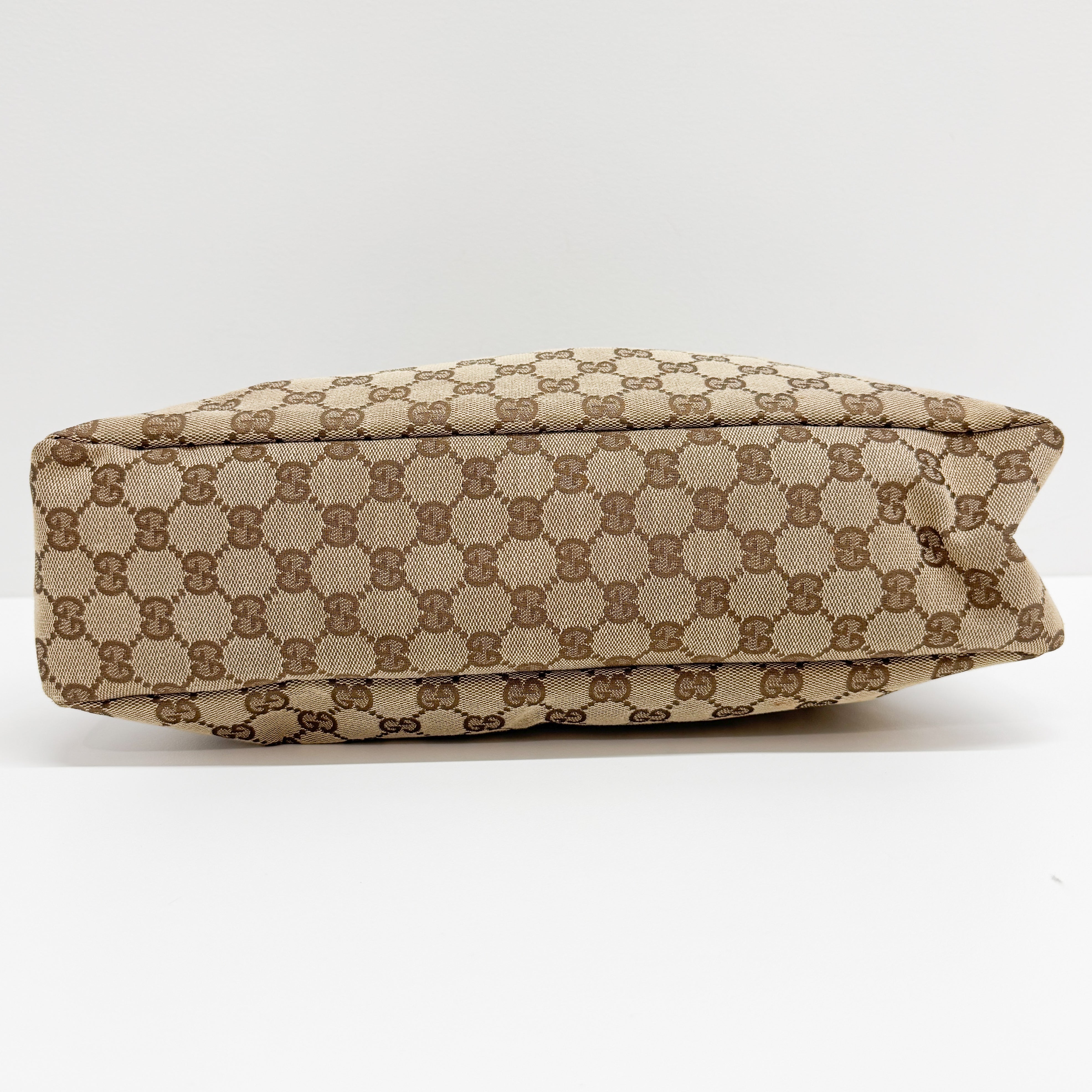 Horsebit Brown GG Canvas Hobo Bag