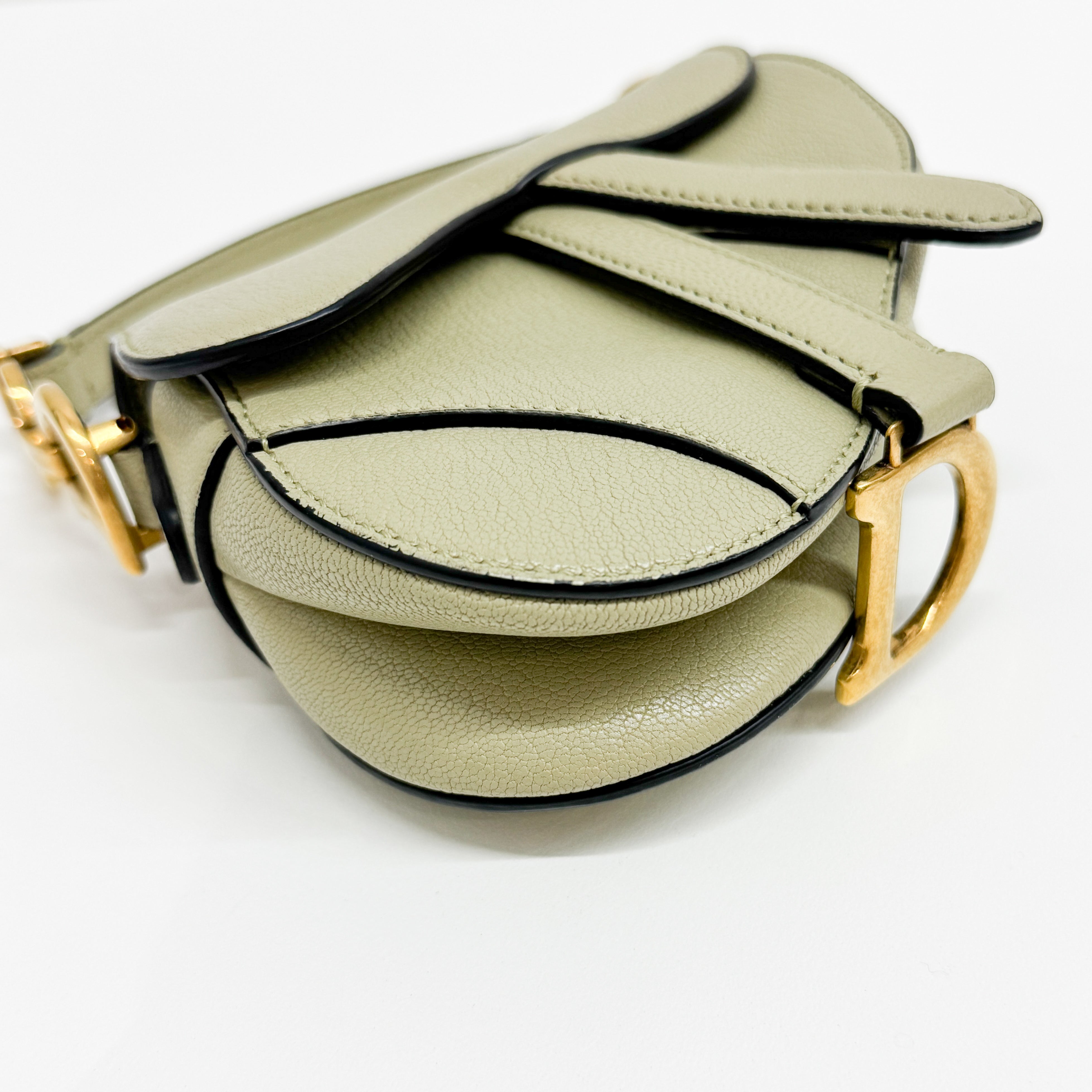Micro Saddle Olive Green Shoulder Bag