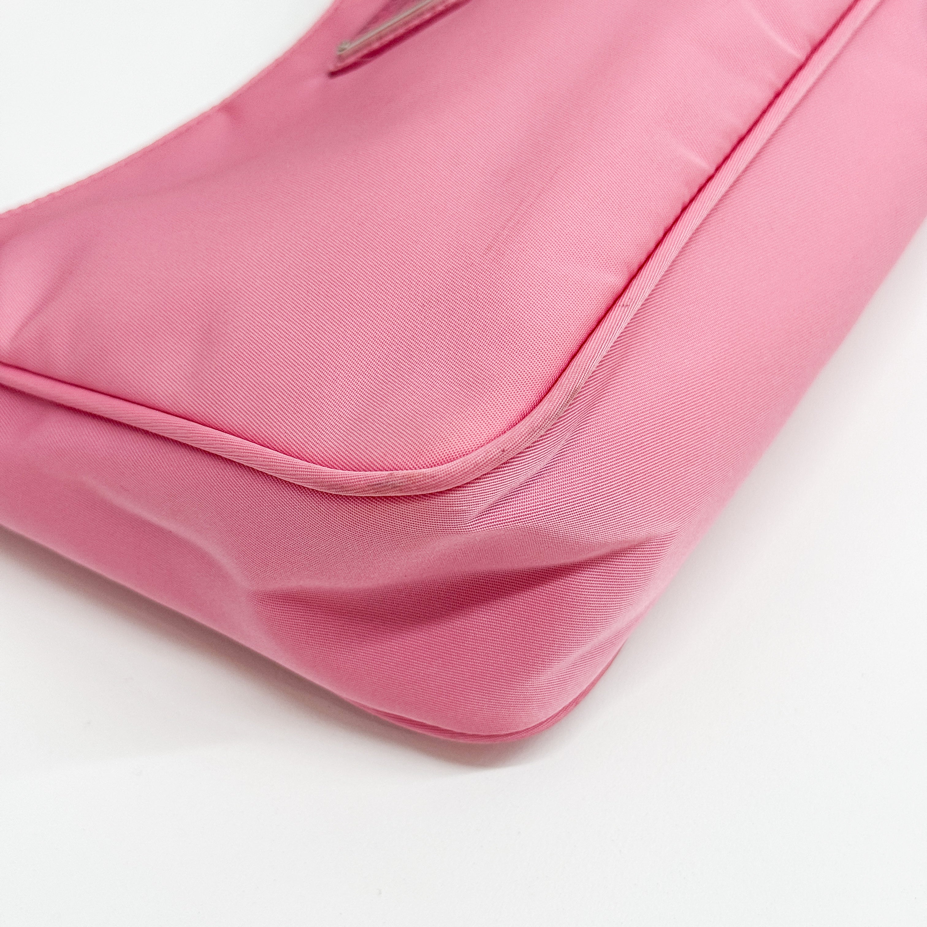 Tessuto Pink Nylon Handle Bag