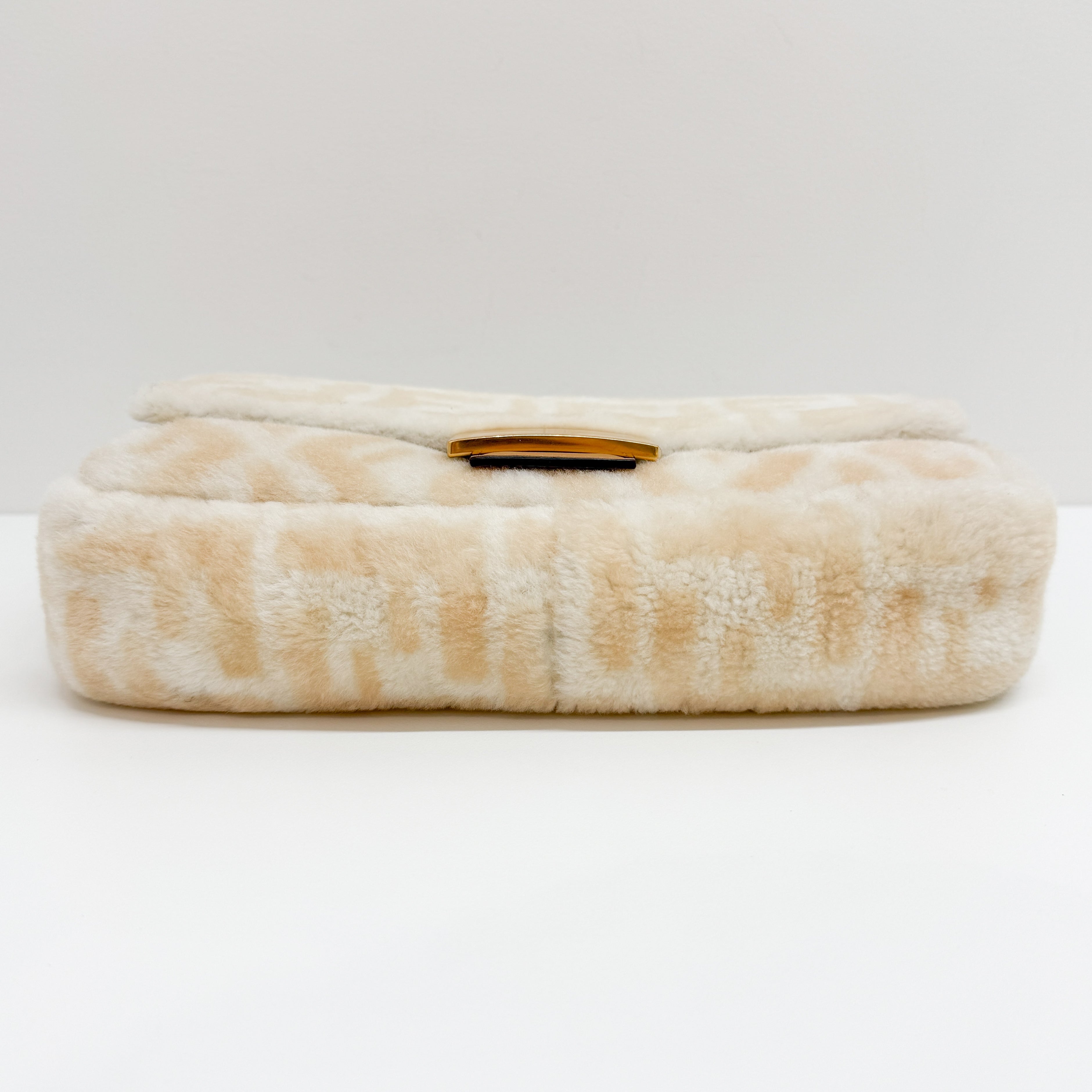 Baguette White Wool Bag