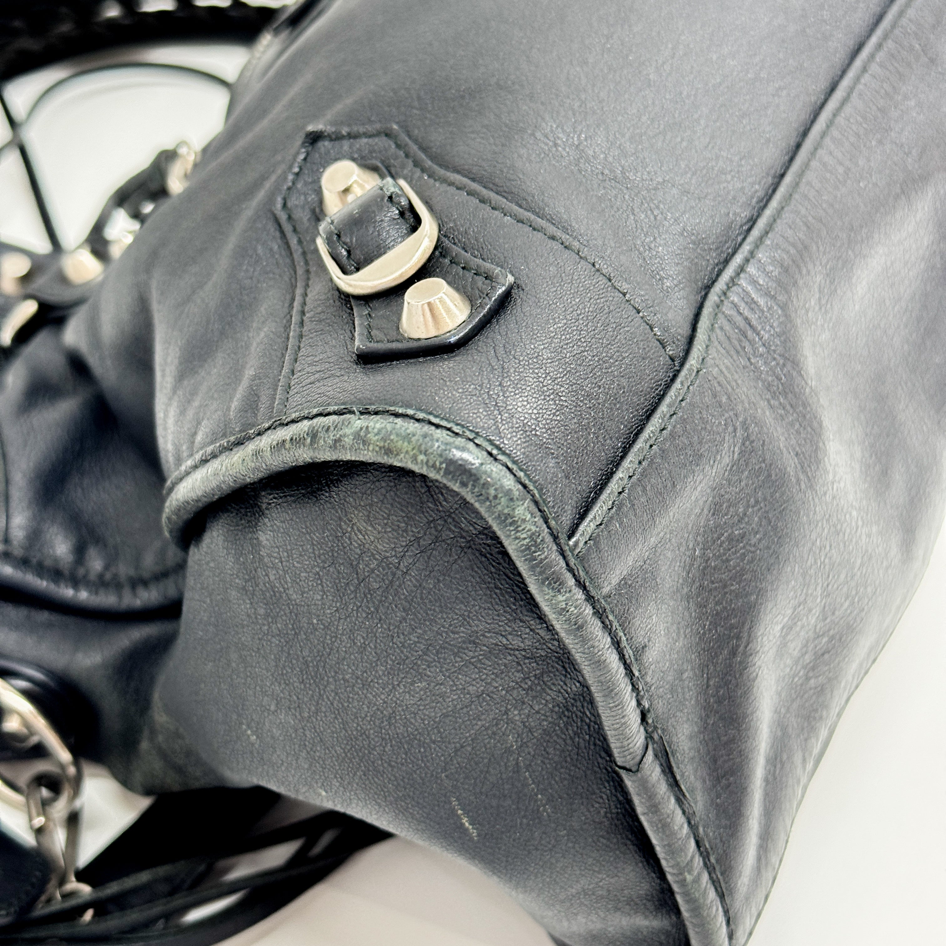 The City Black Leather Bag