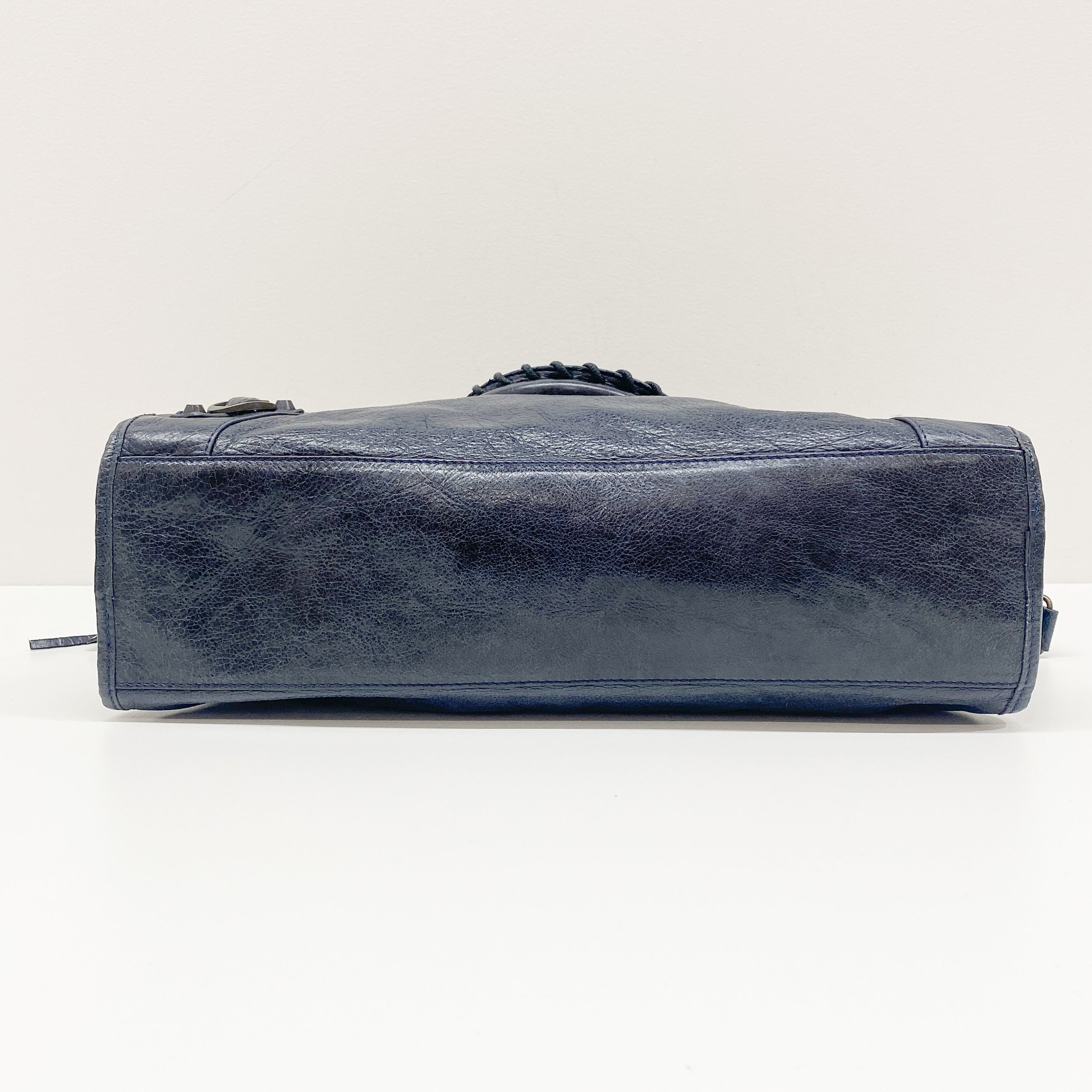 The City Navy Leather Bag