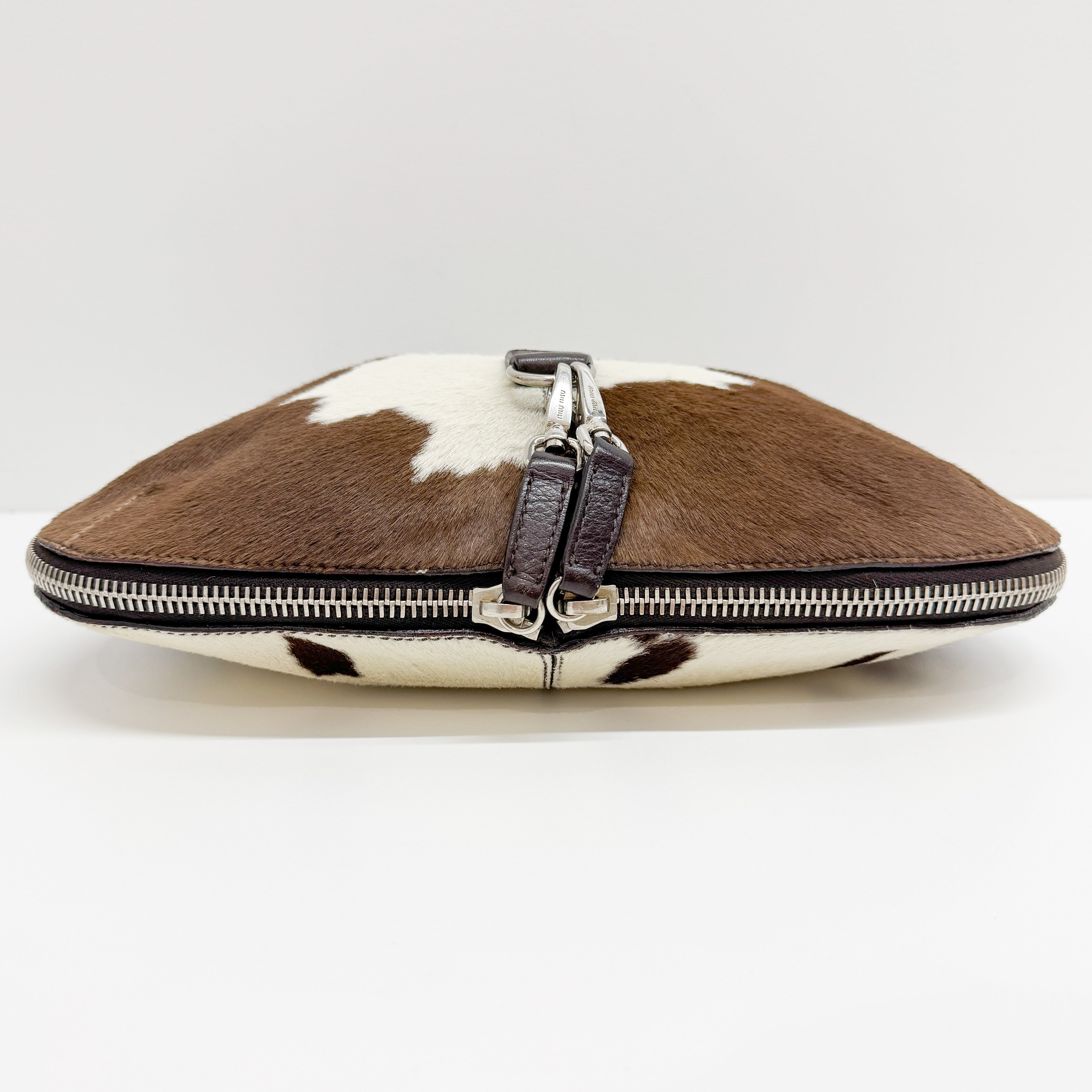 Beau Brown Cow Print Pony Hair Shoulder Bag