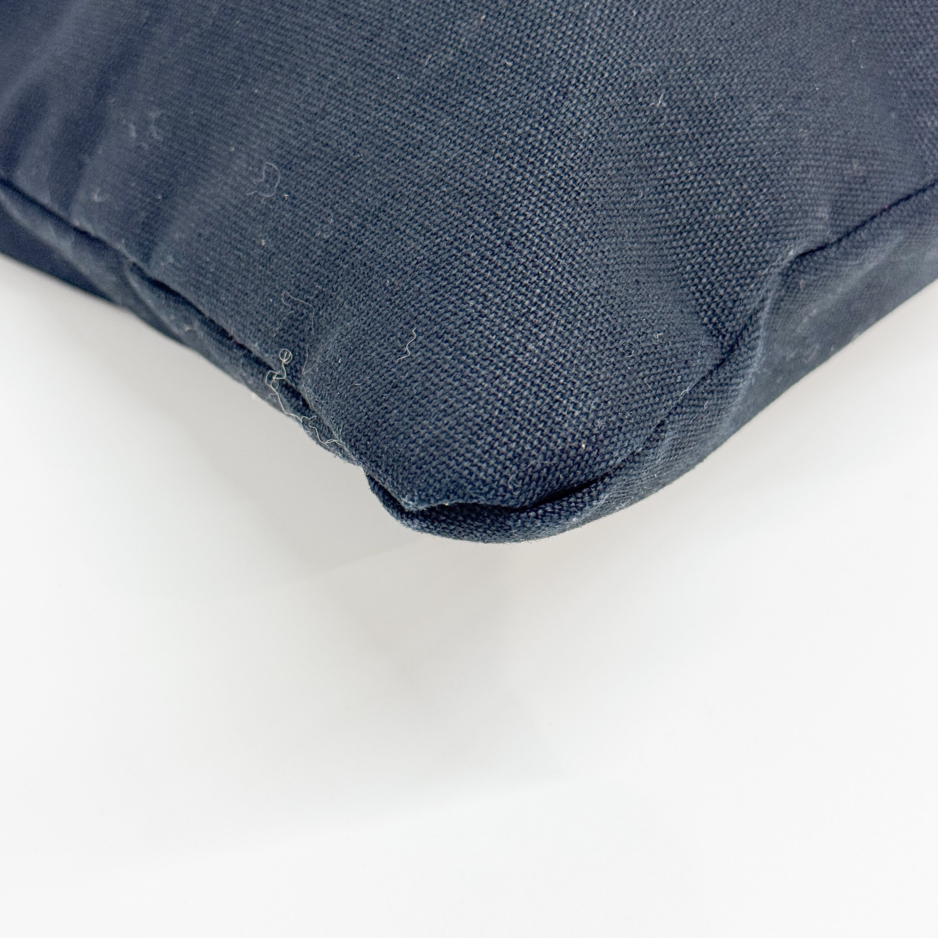 Vintage Black Canvas Shoulder Bag