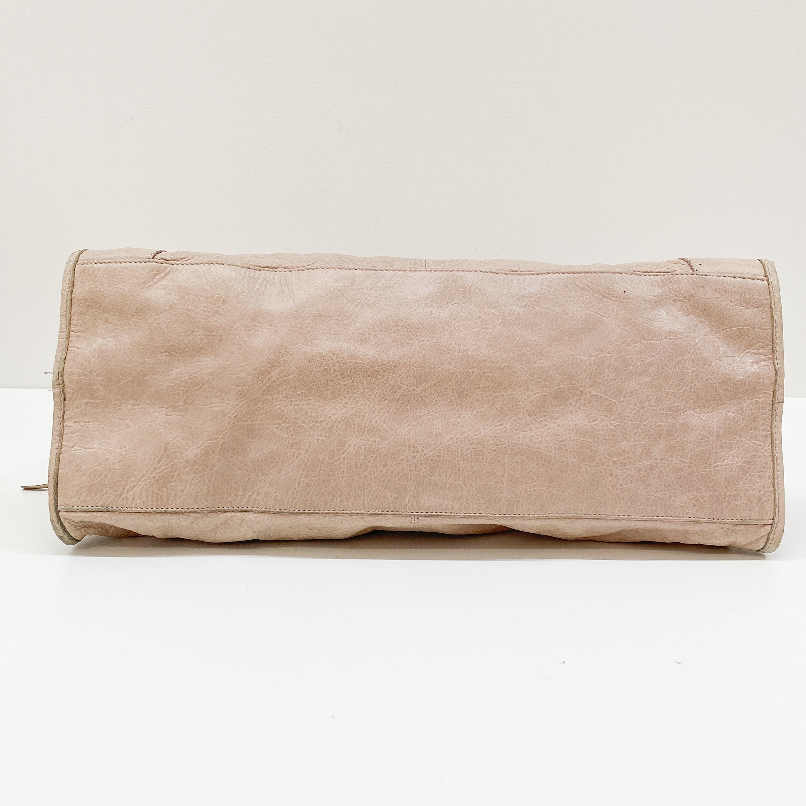 The City Beige Leather Two Way Bag