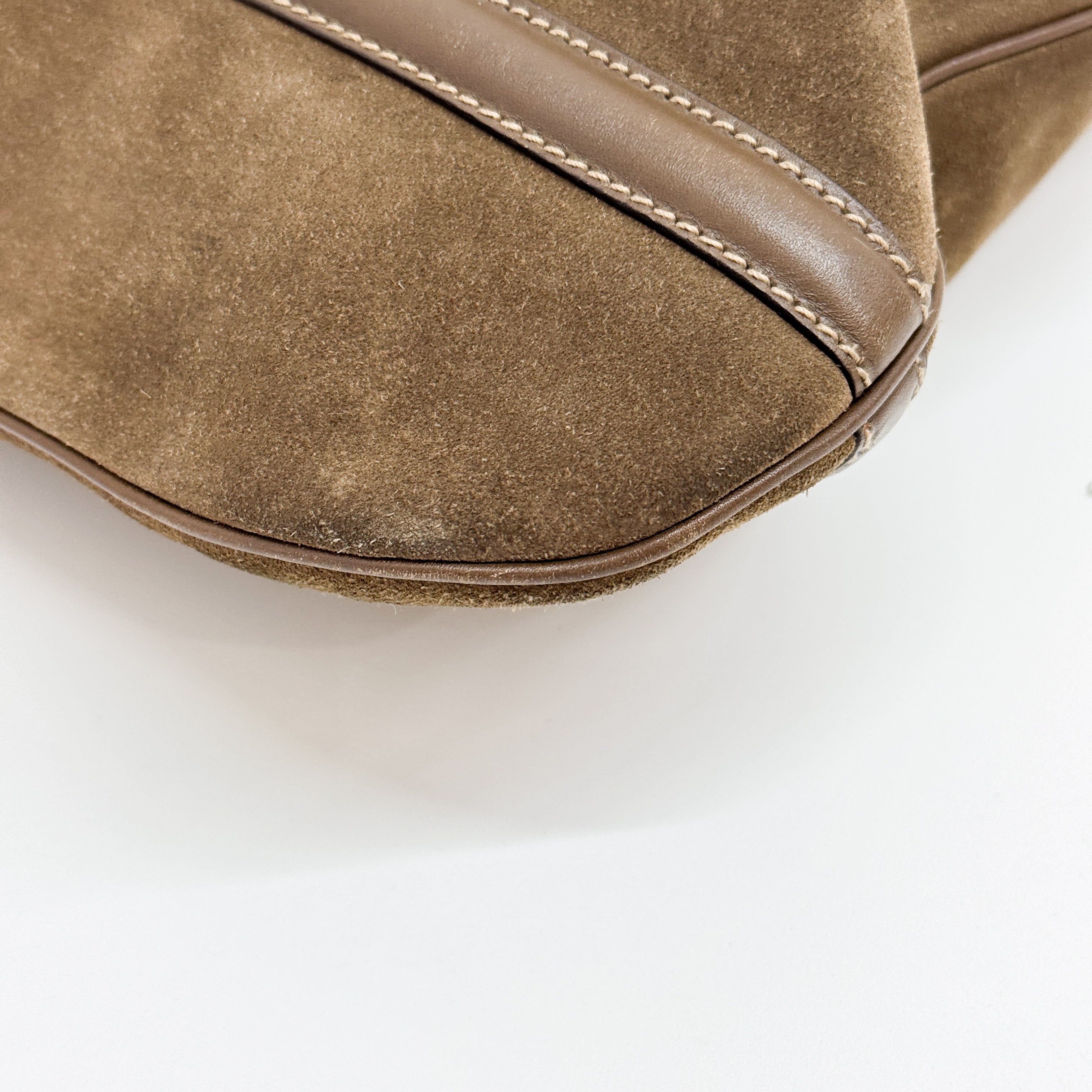 Brown Suede Shoulder Bag