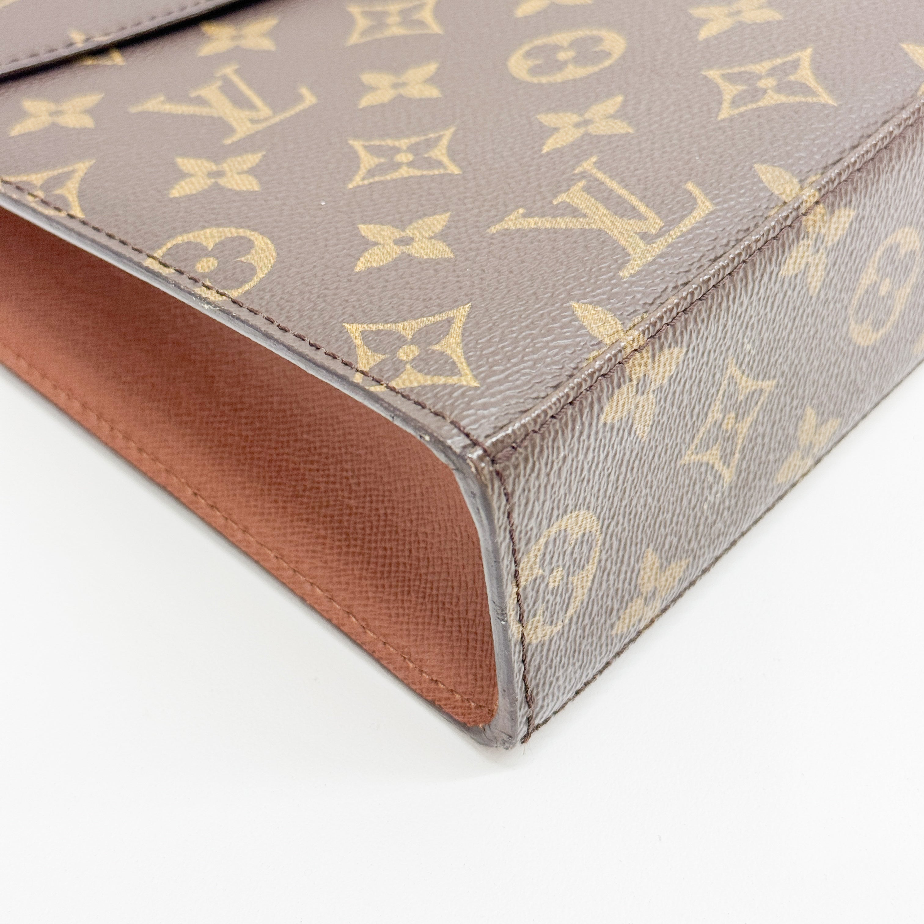 Malesherbes Brown Monogram Hand Bag