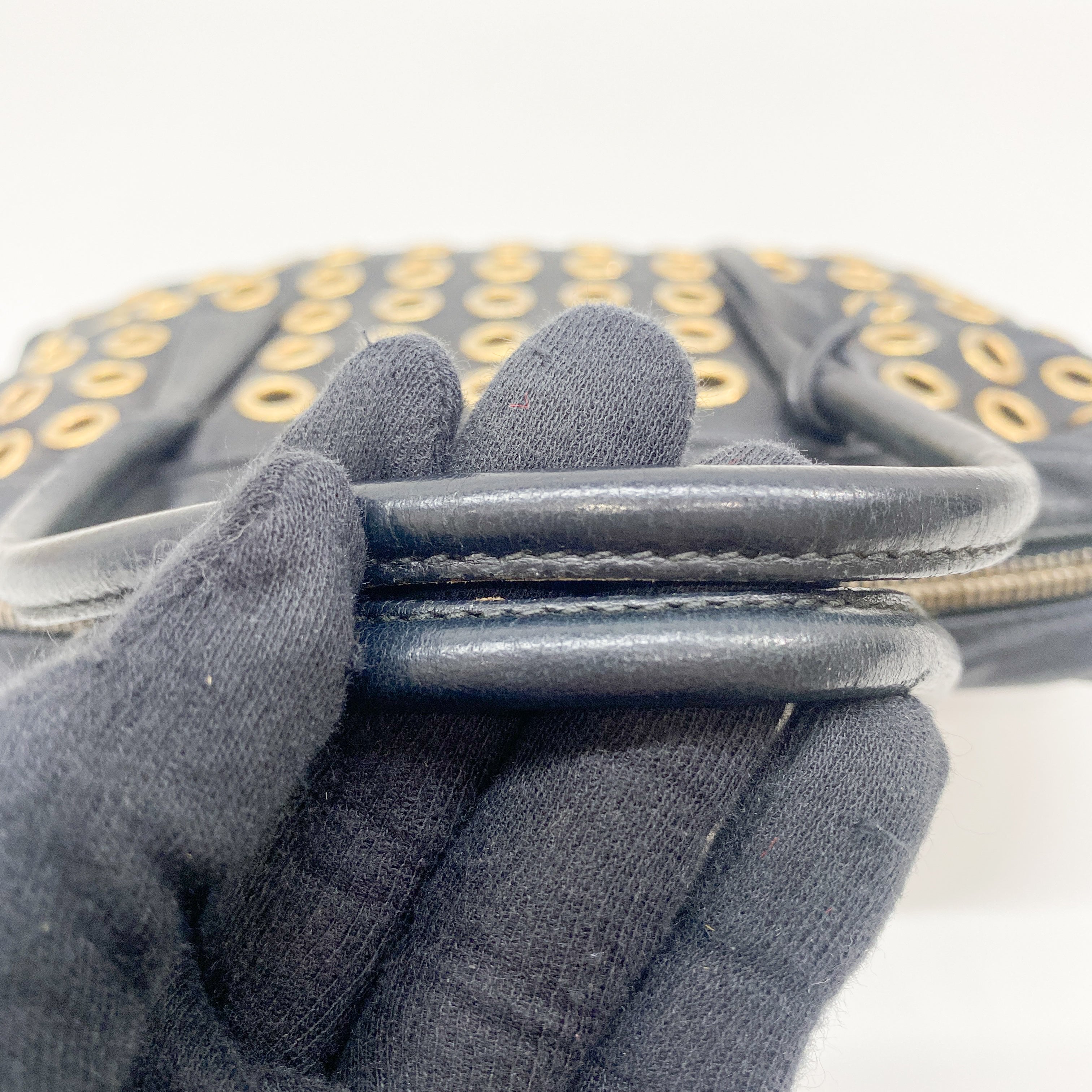 Black Holes Leather Hand Bag