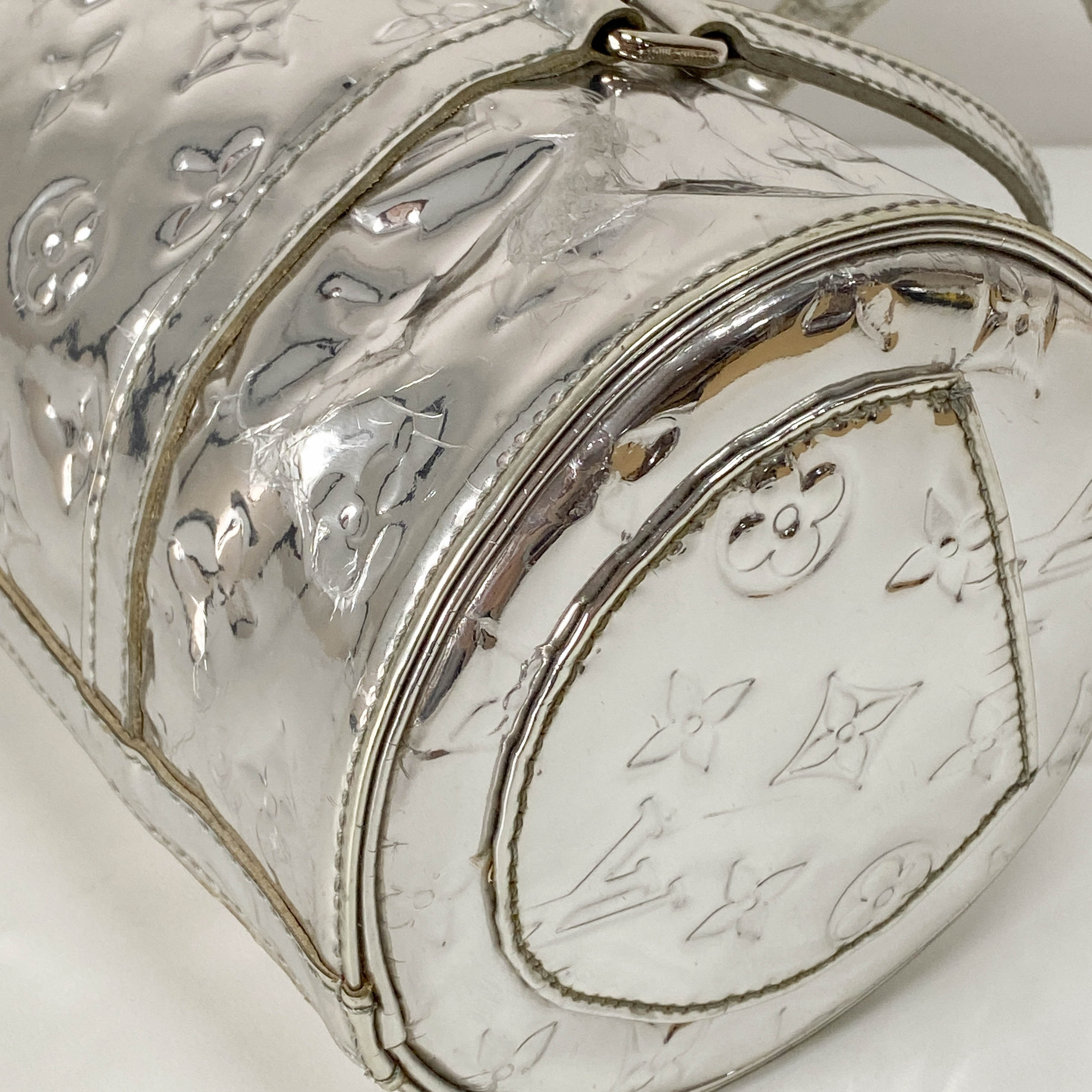 Papillon Monogram Miroir Silver Shoulder Bag