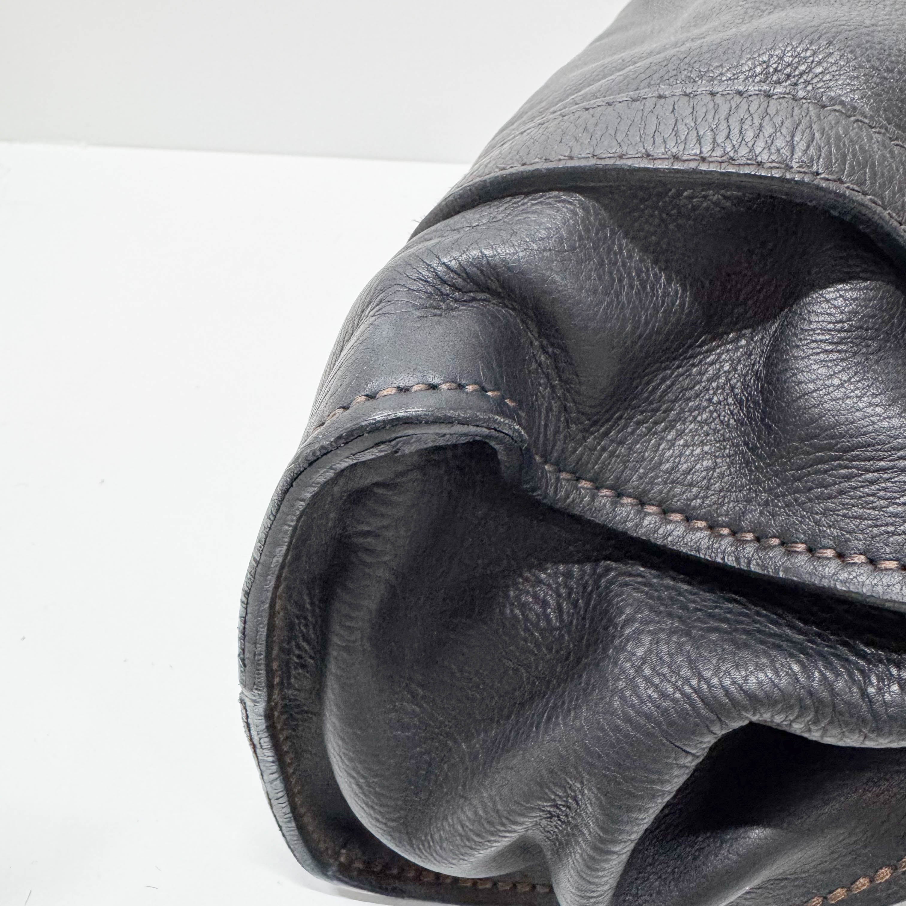 Black Leather Shoulder Bag