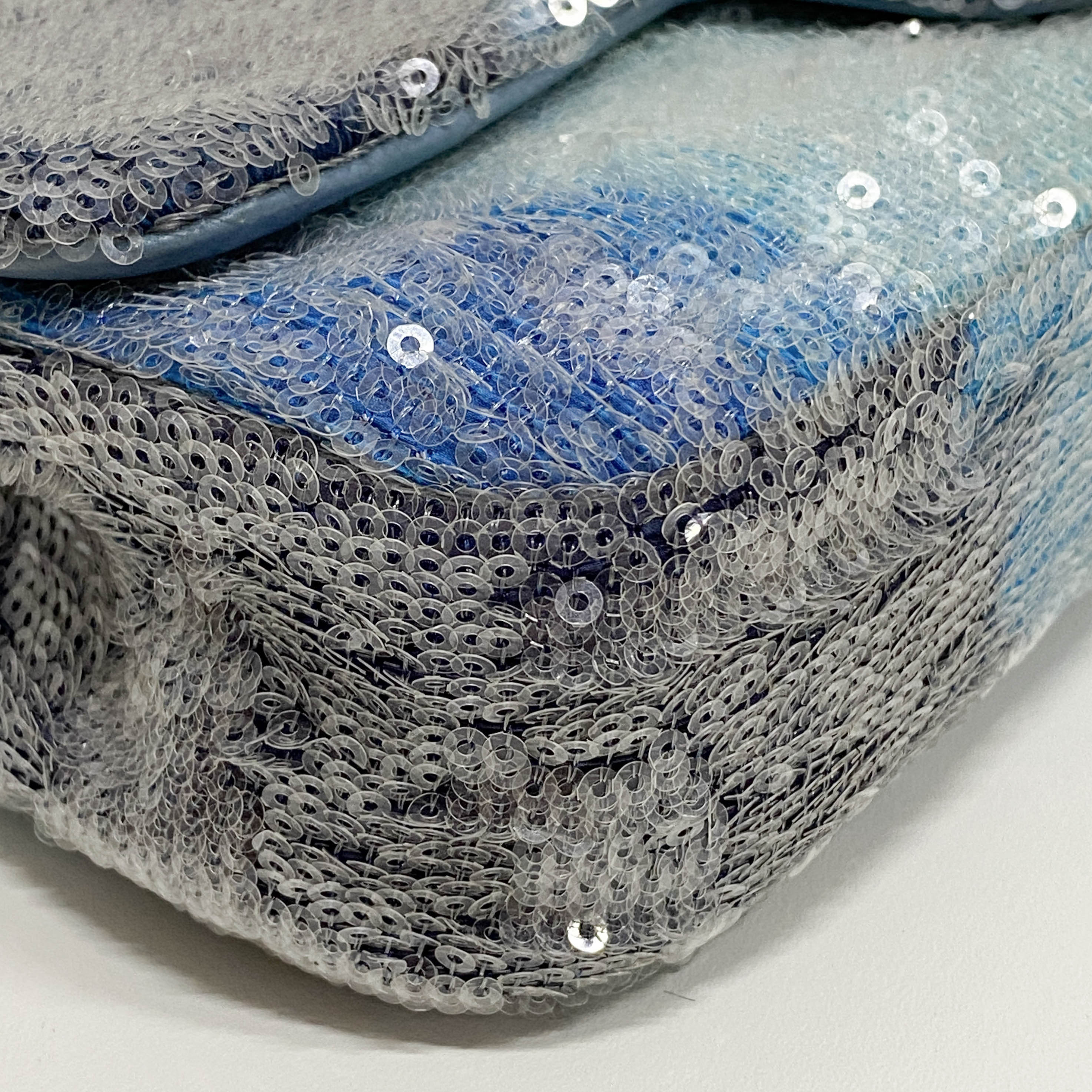 Small Waterfall Timeless Blue Sequin Bag