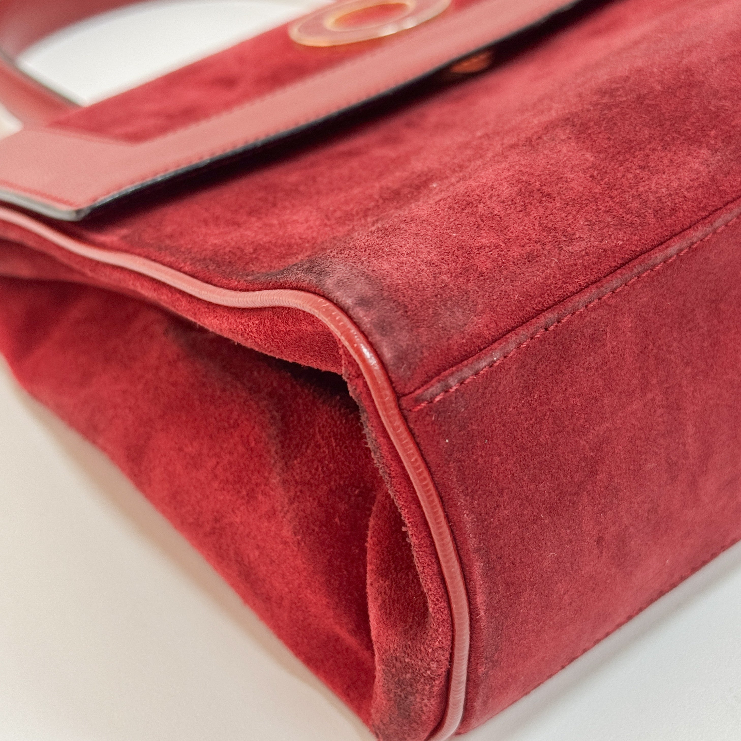 Red Suede Handbag