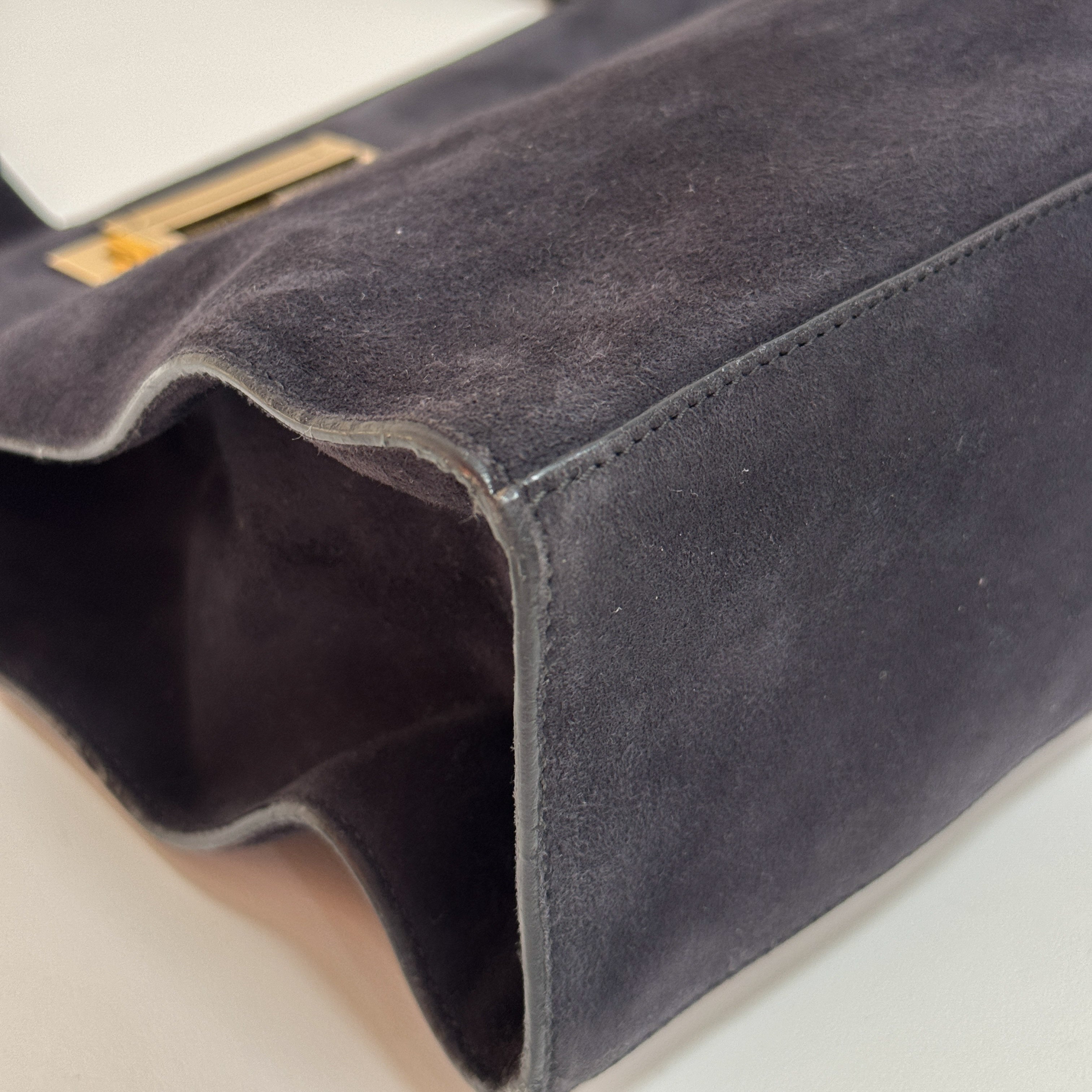 Black Suede Tote Bag