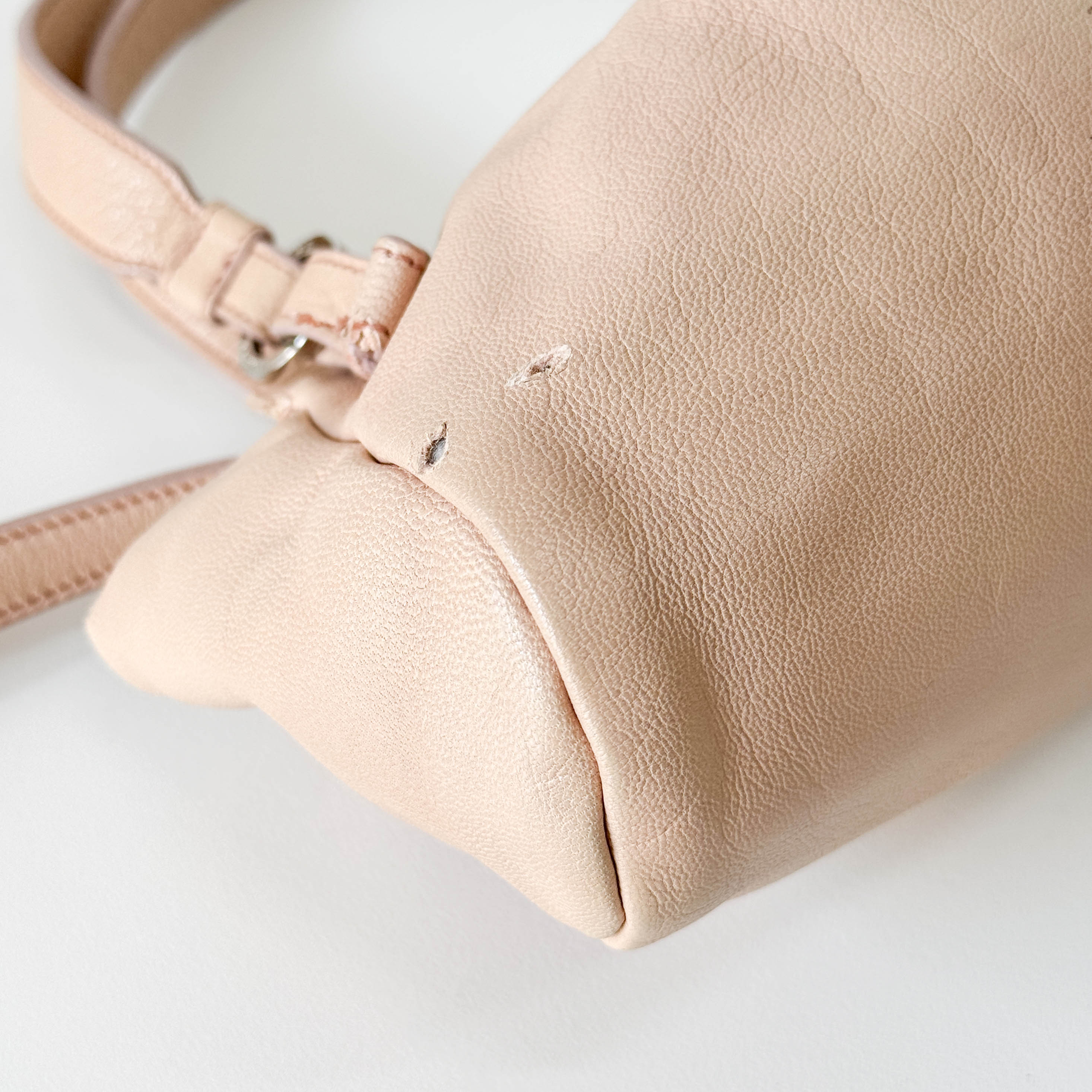 Anagram Pink/Beige Leather Shoulder Bag