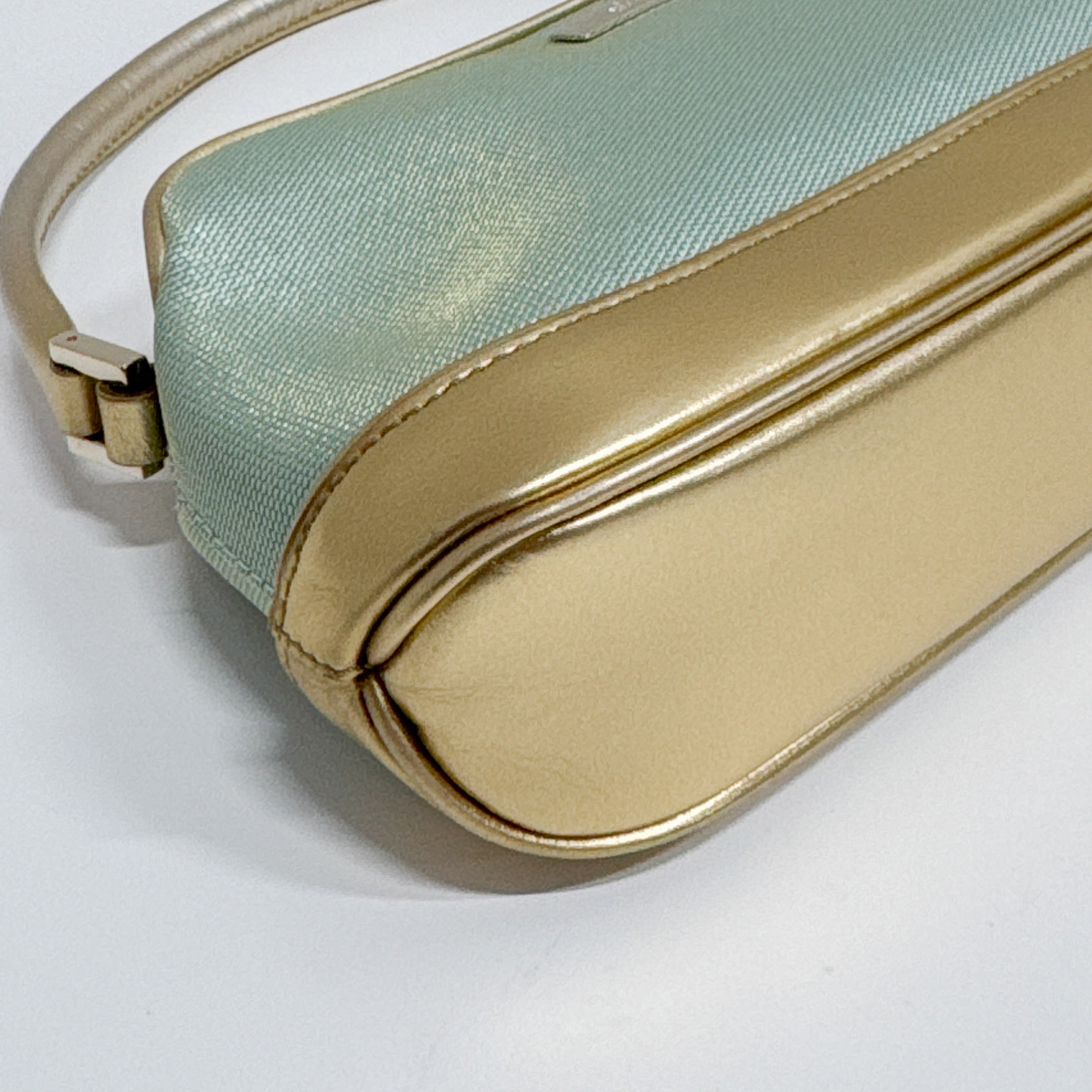 Blue & Gold Canvas Handbag