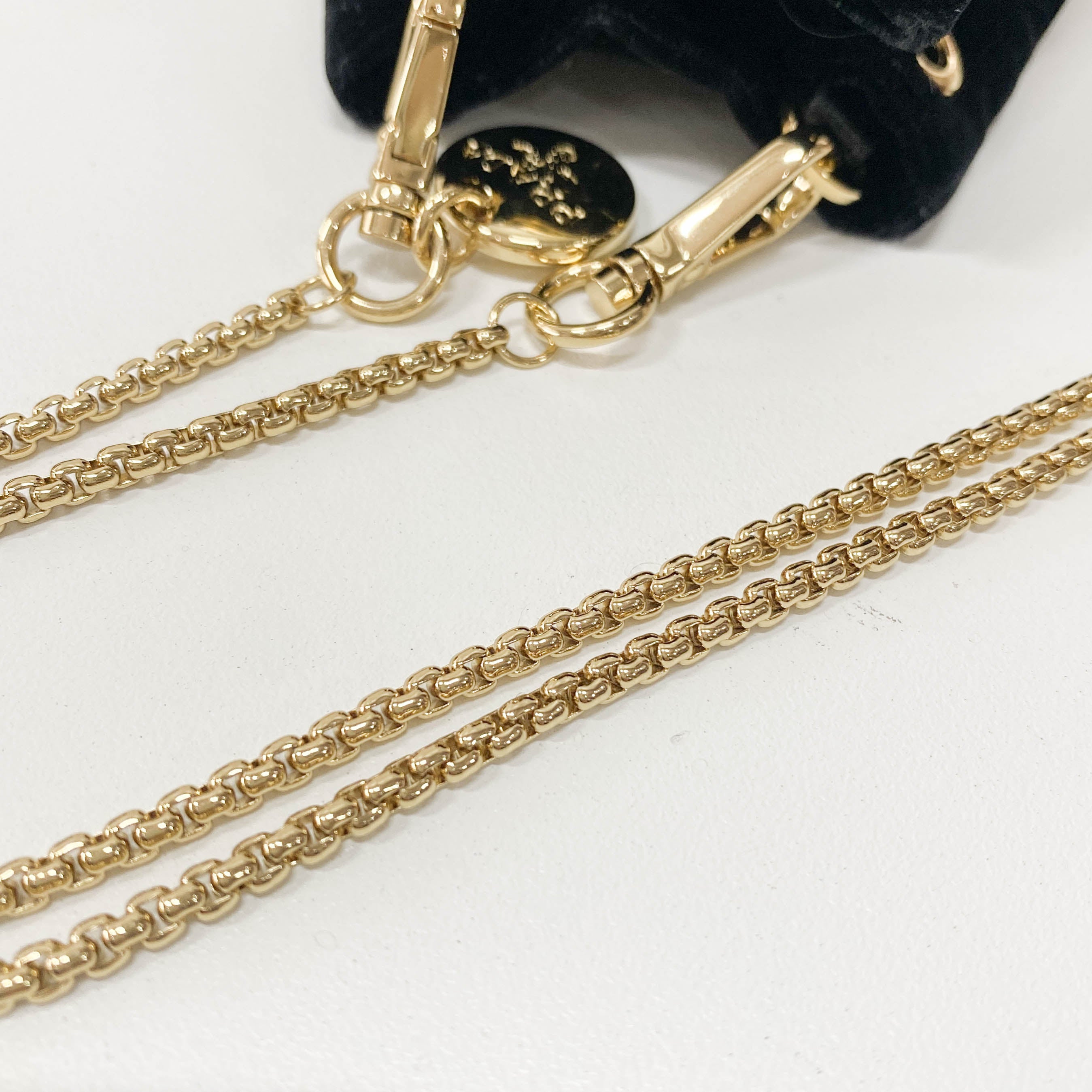 Gold Chain Black Velvet Mini Pouch Bag