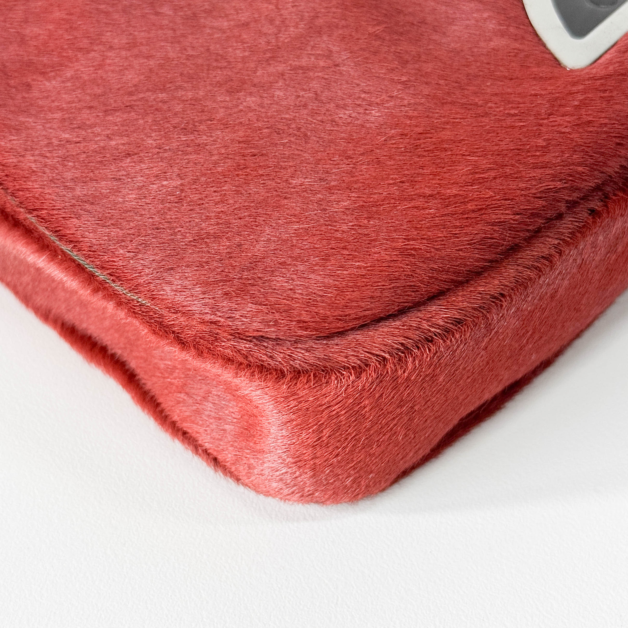 Malice Pearl Red Pony Hair Shoulder Bag