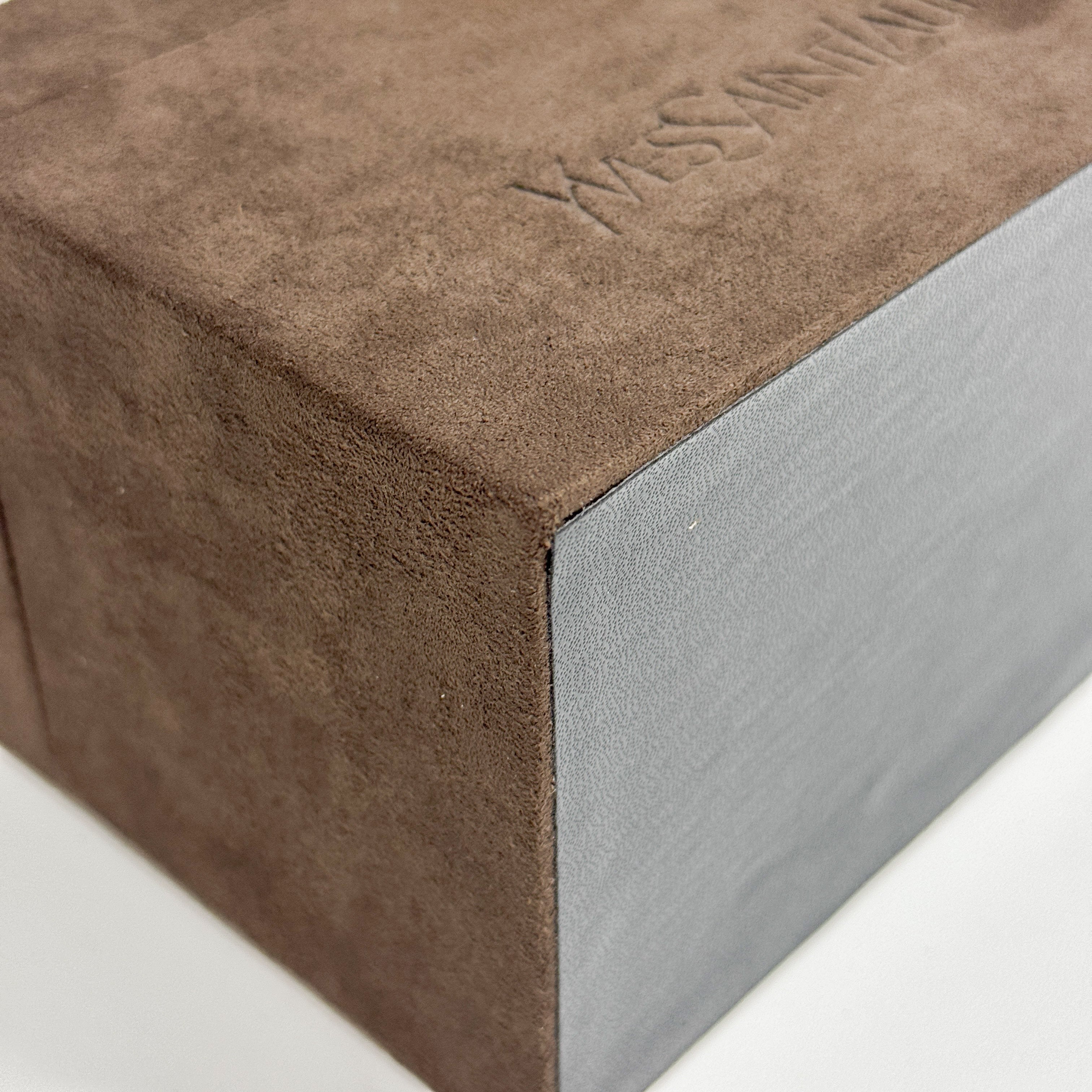 Brown Suede Makeup/Vanity Bag