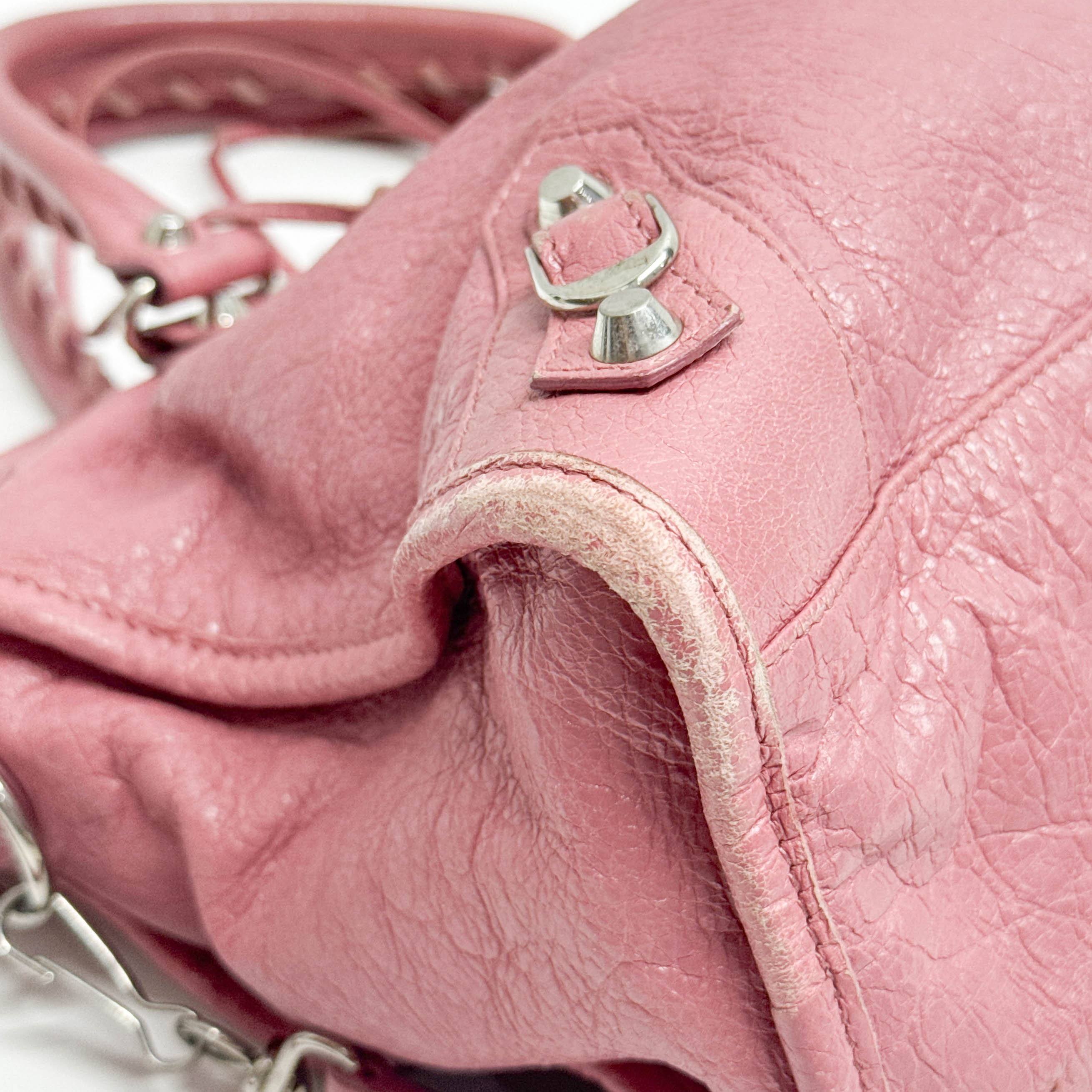 City Pink Leather Two Way Bag