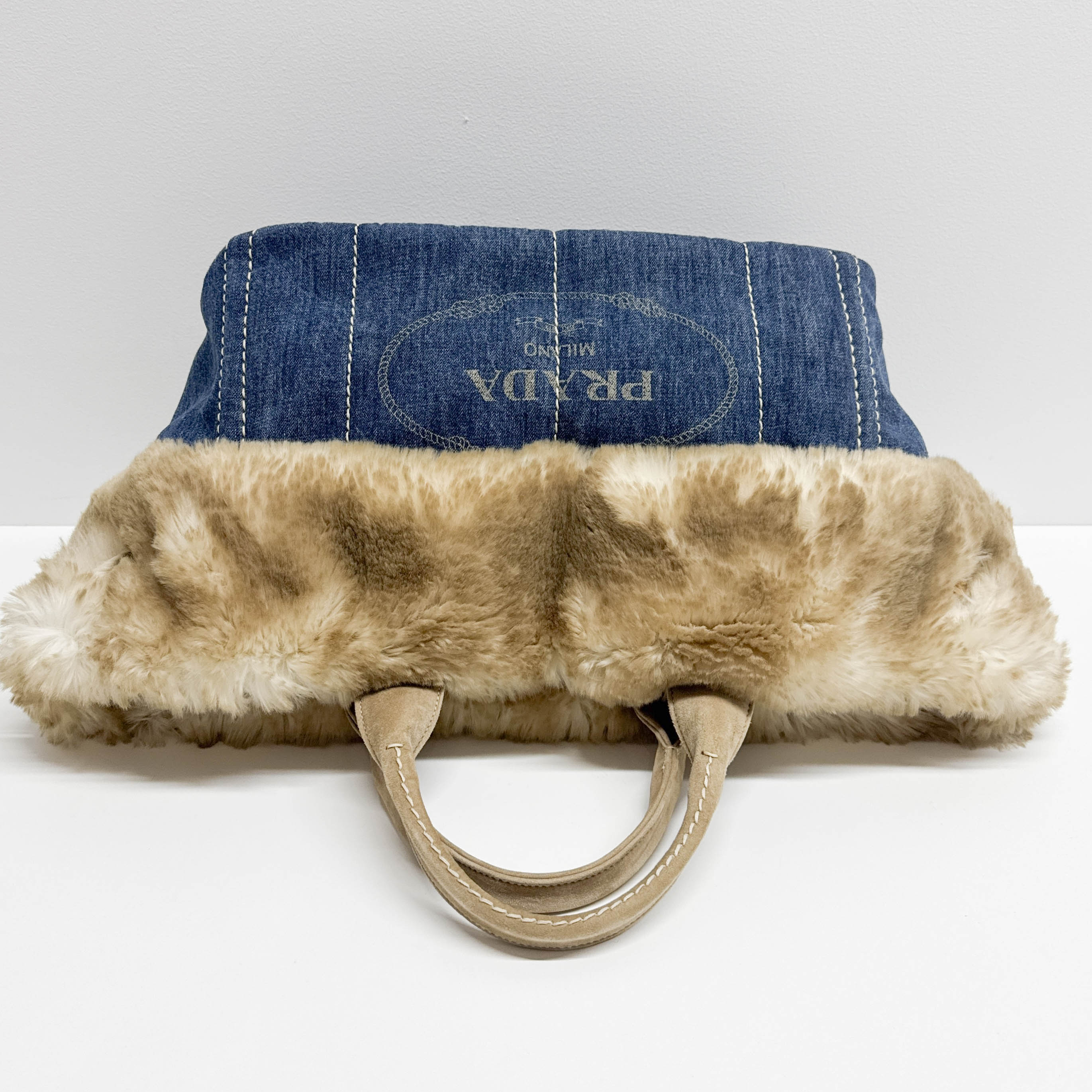 Vintage Blue Denim Two Way Bag