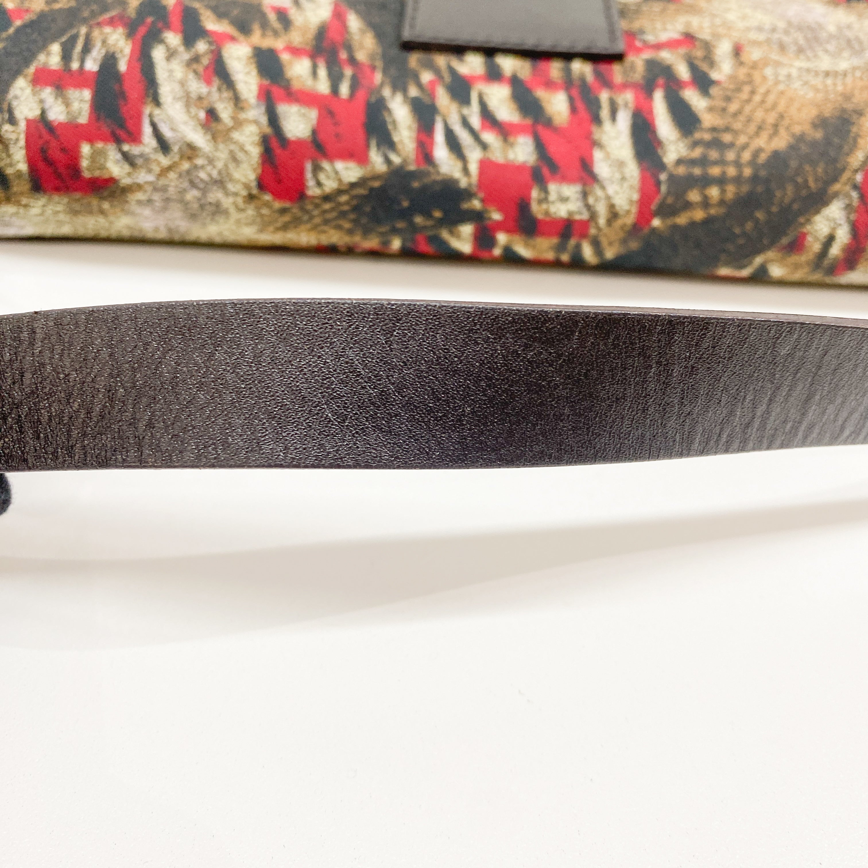 Baguette Multi-color Canvas Shoulder Bag