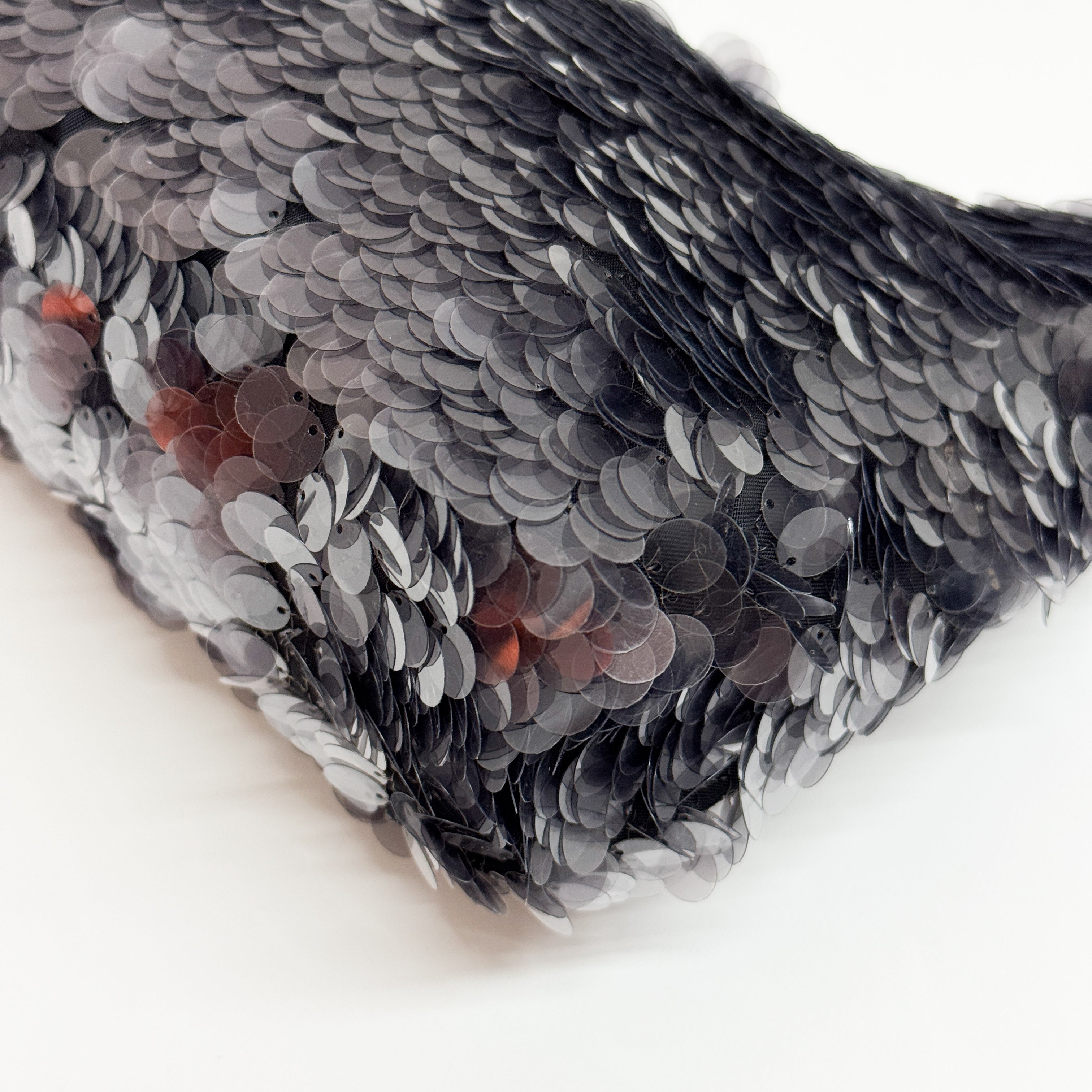 Vintage Black Sequin Shoulder Bag