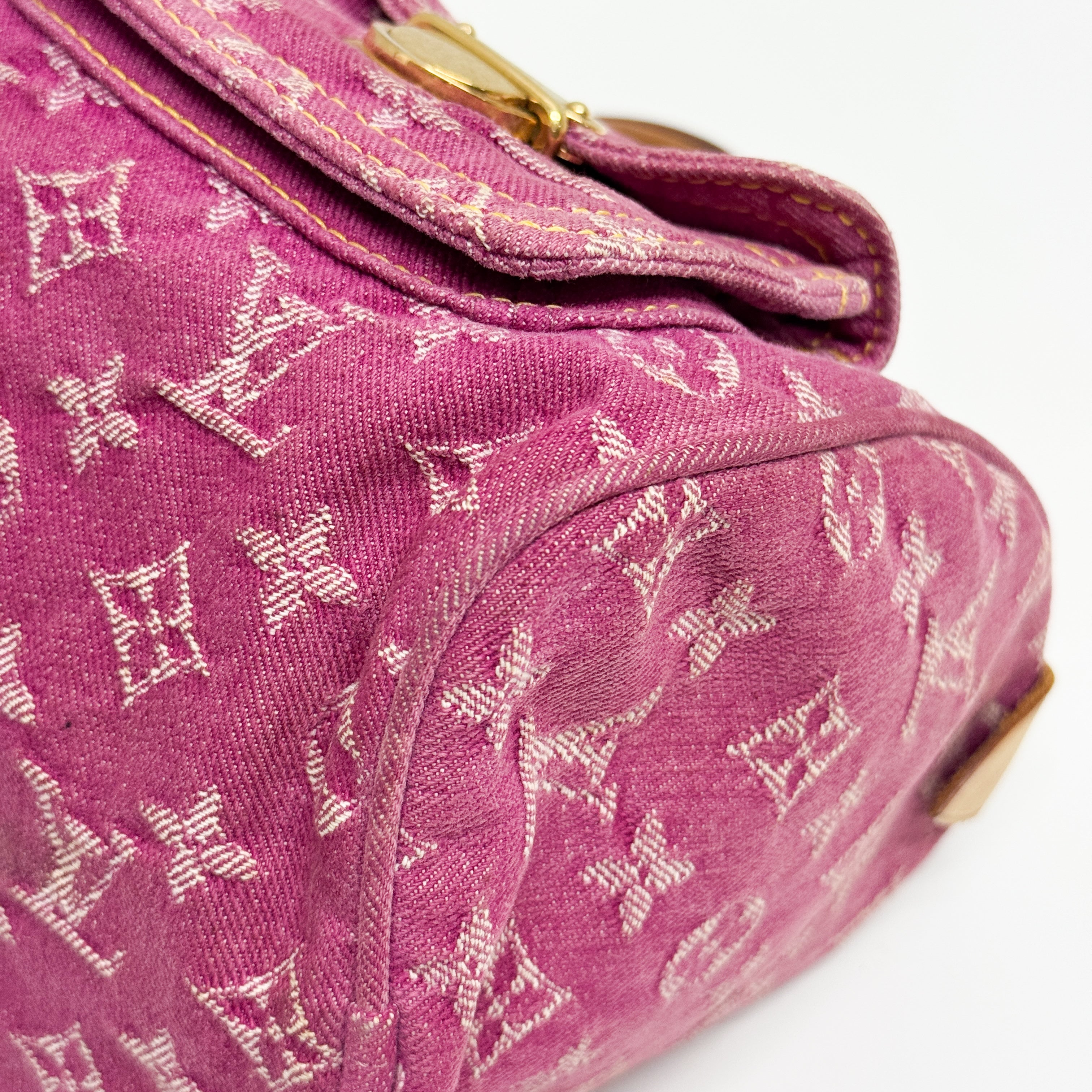 Neo Speedy Pink Baggy Monogram Denim Hand Bag