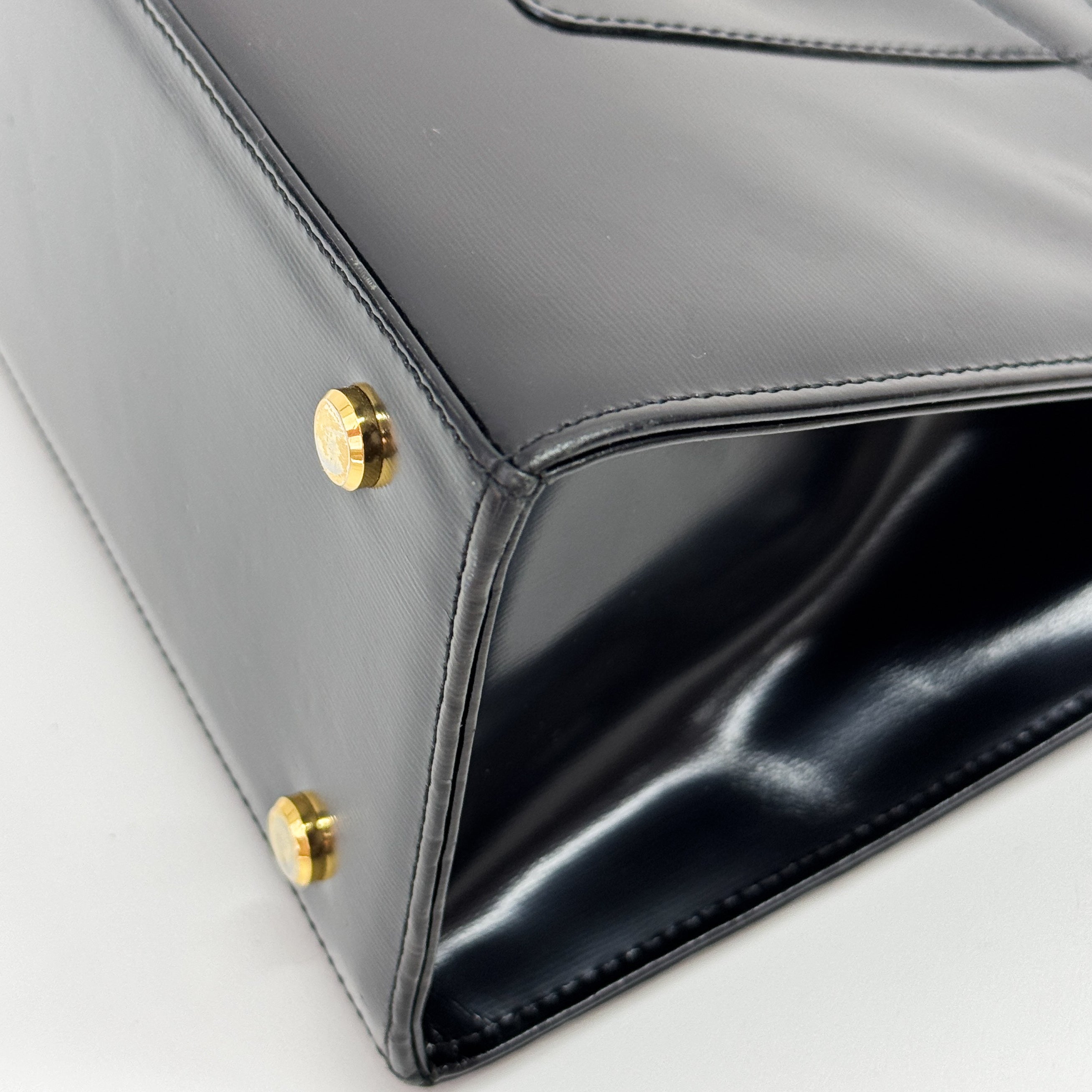 Black Patent Leather Handbag