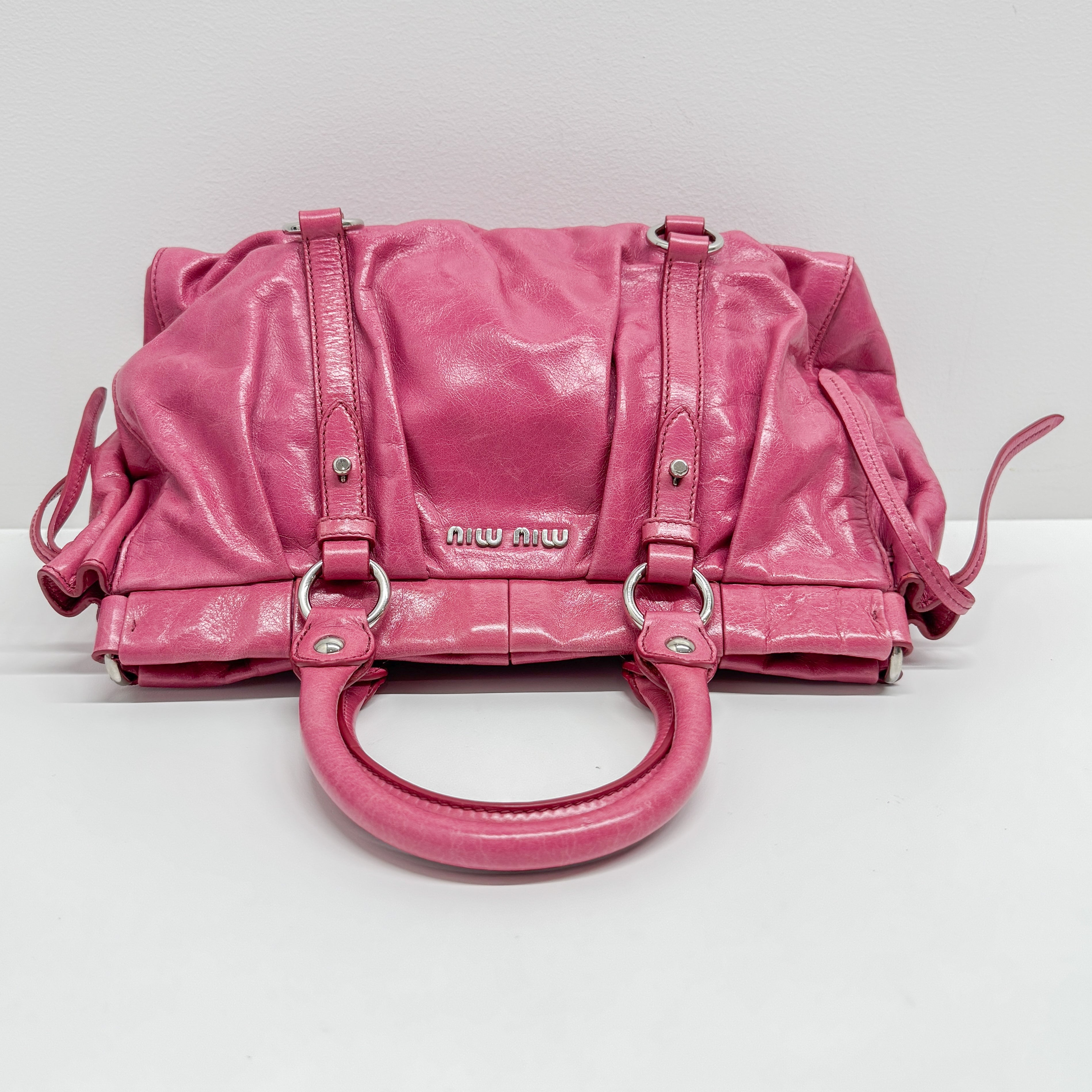 Vitello Bauletto Calfskin Leather Two Way Bag