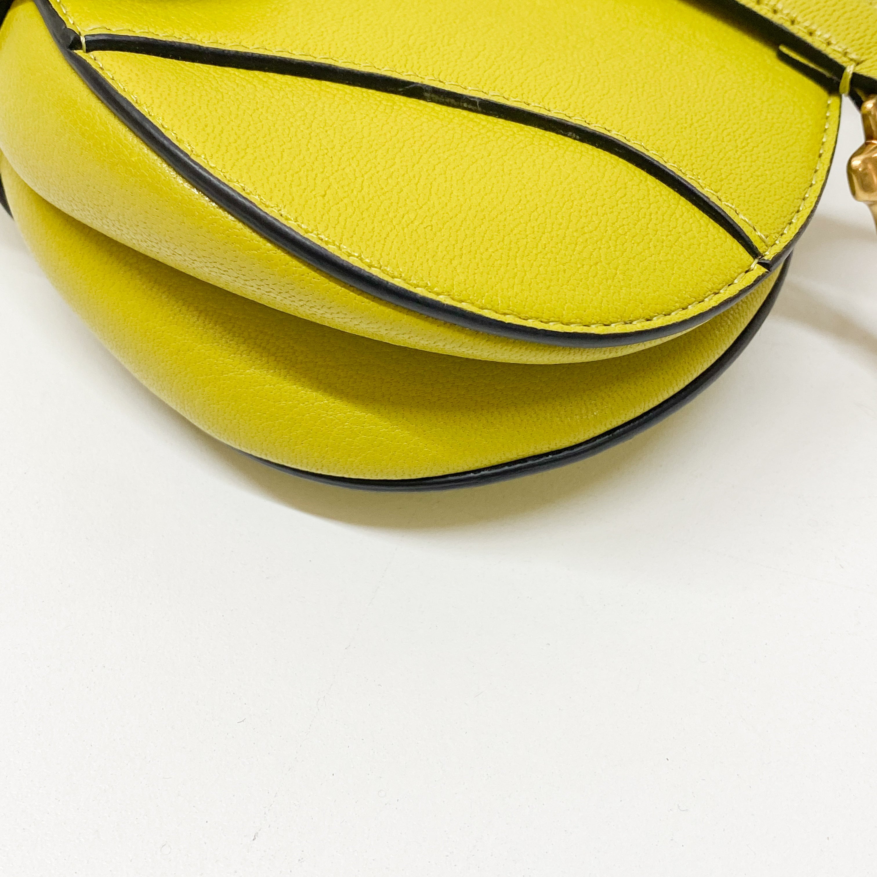 Saddle Green Leather Hand Bag