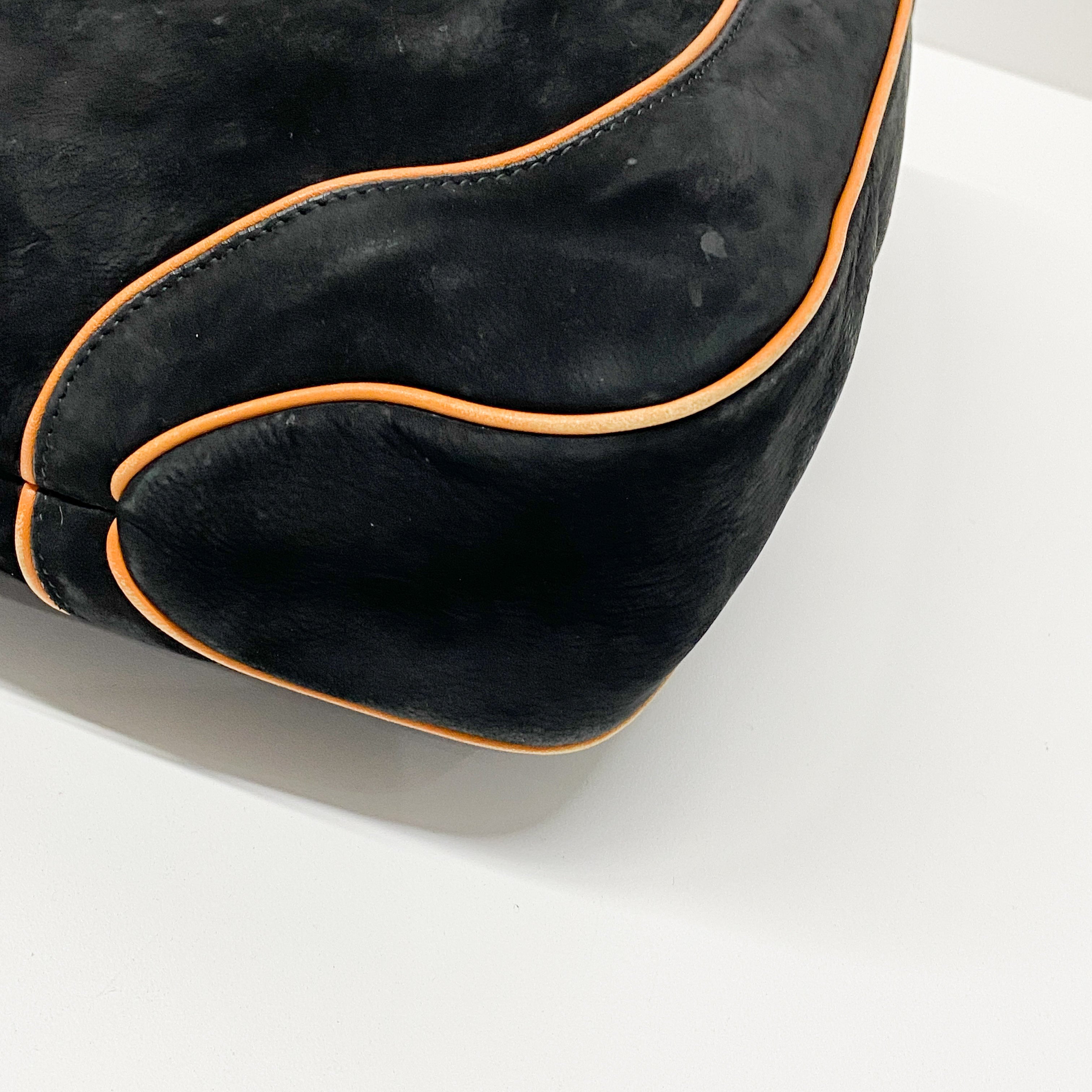 Jackie Black Leather Shoulder Bag