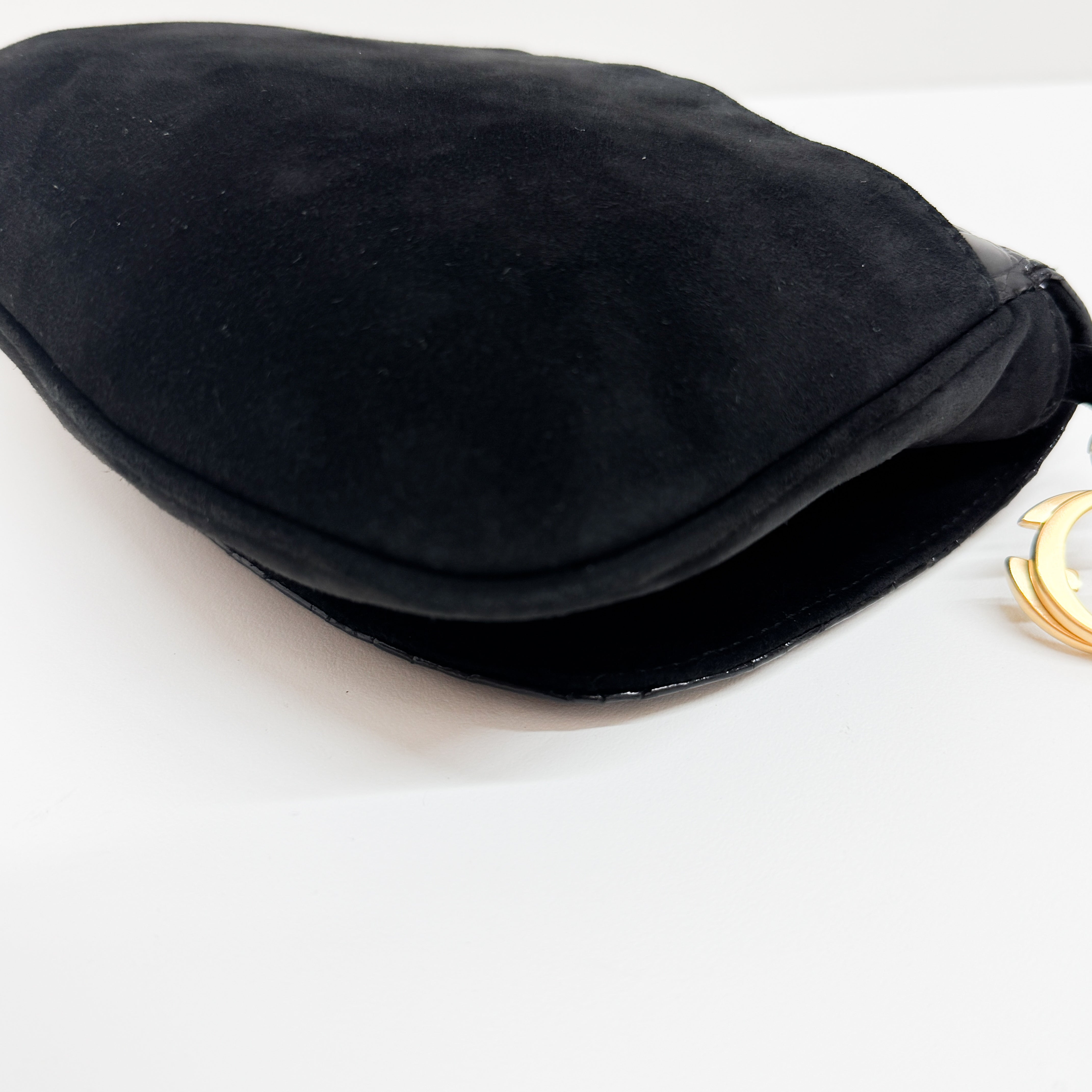 Black Suede Shoulder Bag