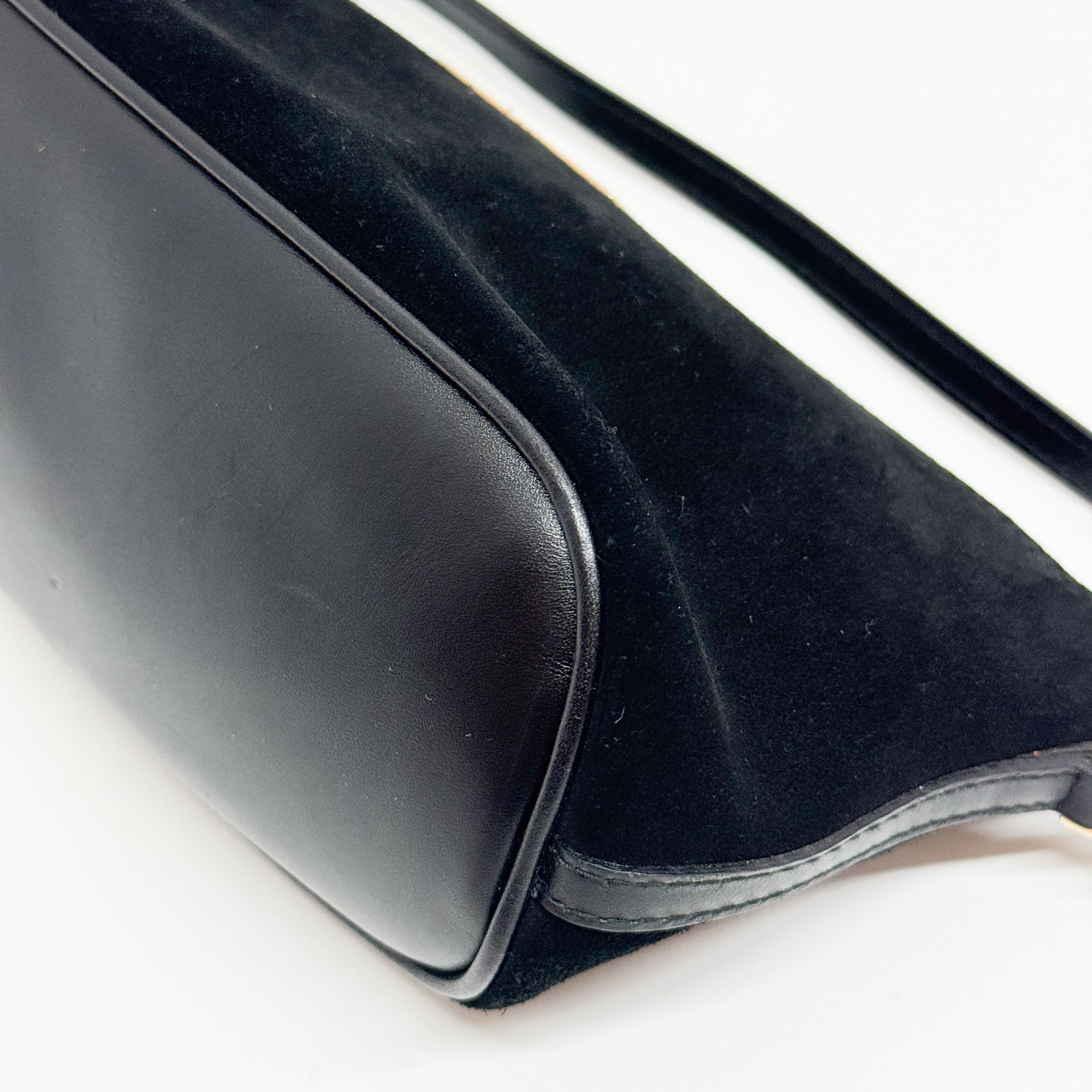 Black Suede Shoulder Bag