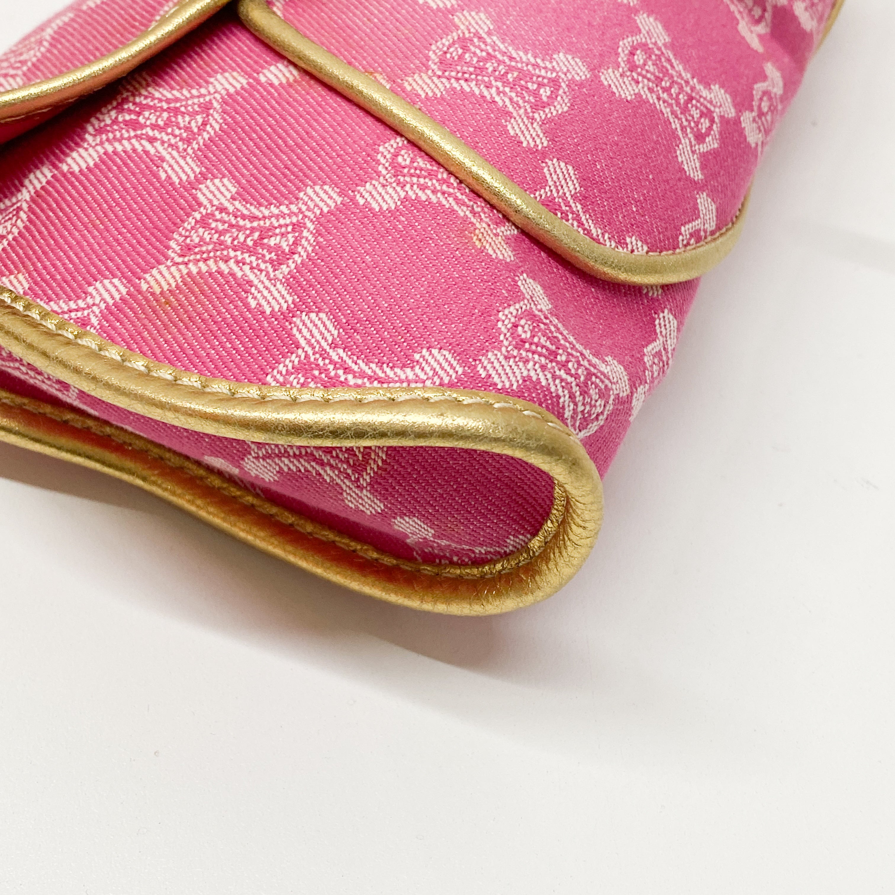 Vintage Pink Canvas Shoulder Bag