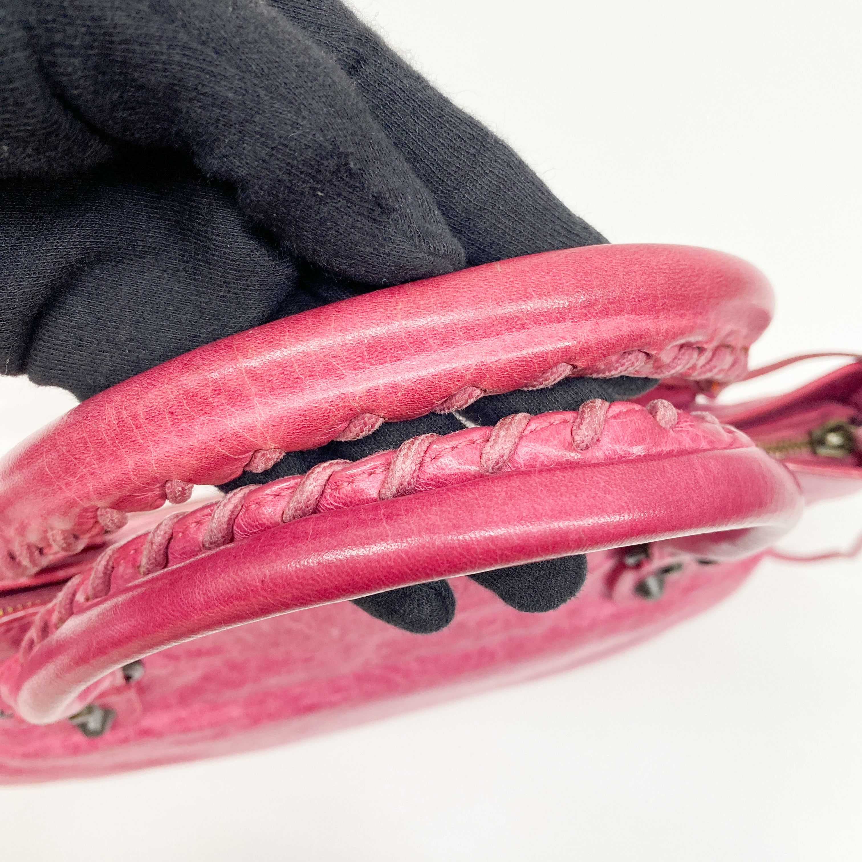 The First Pink Leather Hand Bag