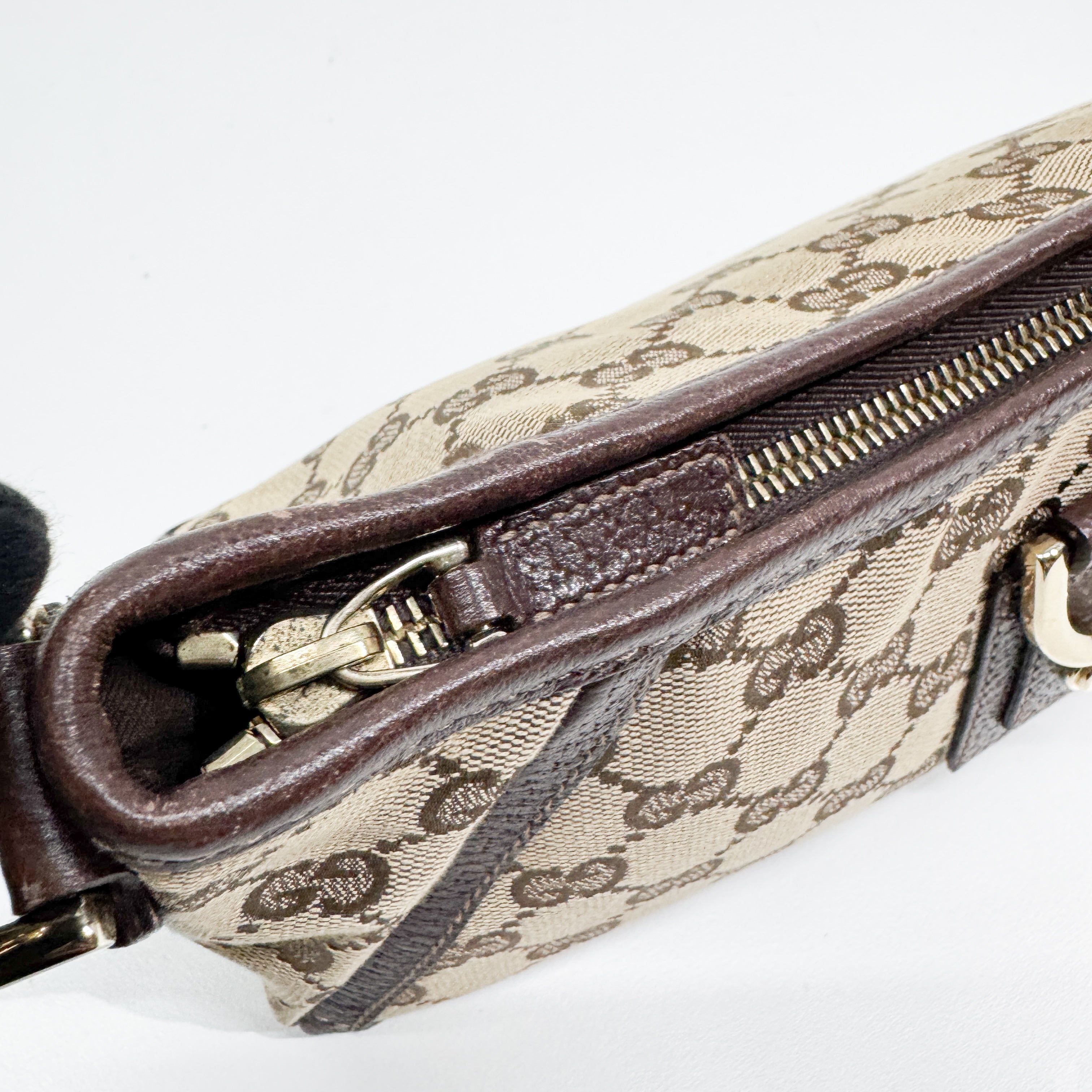 Abbey D-Ring Brown Canvas Shoulder Bag