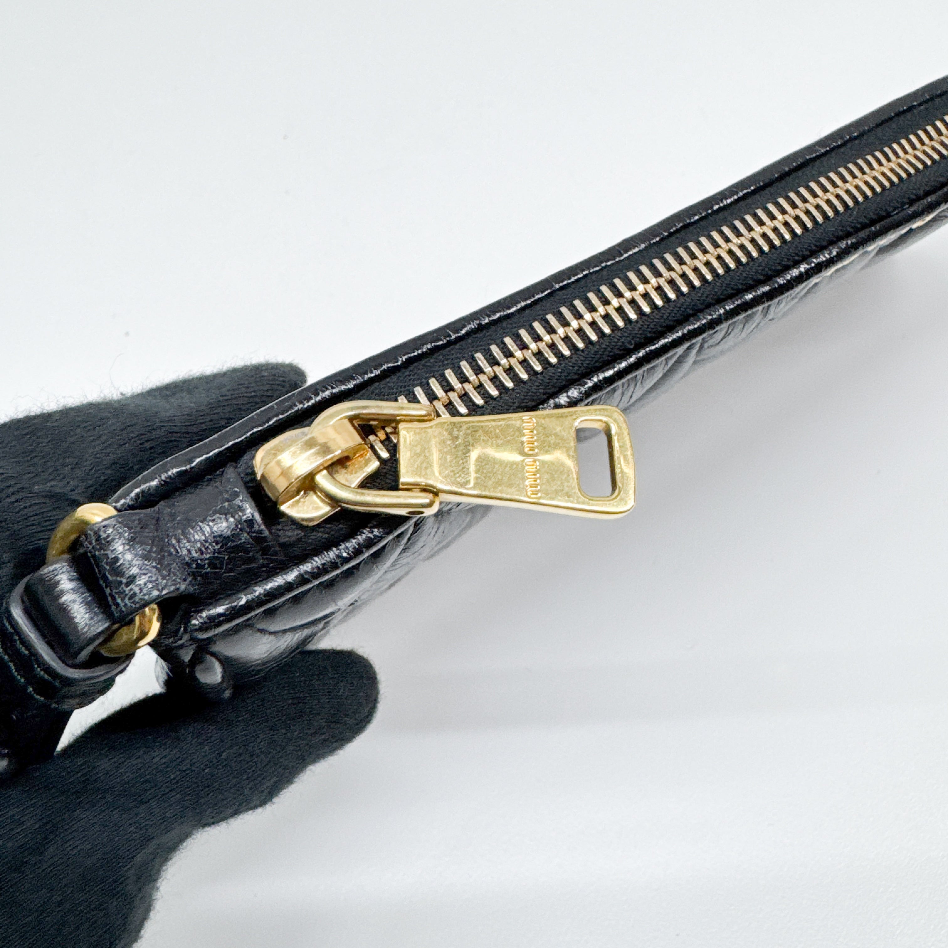 Vintage Black Leather Pouch