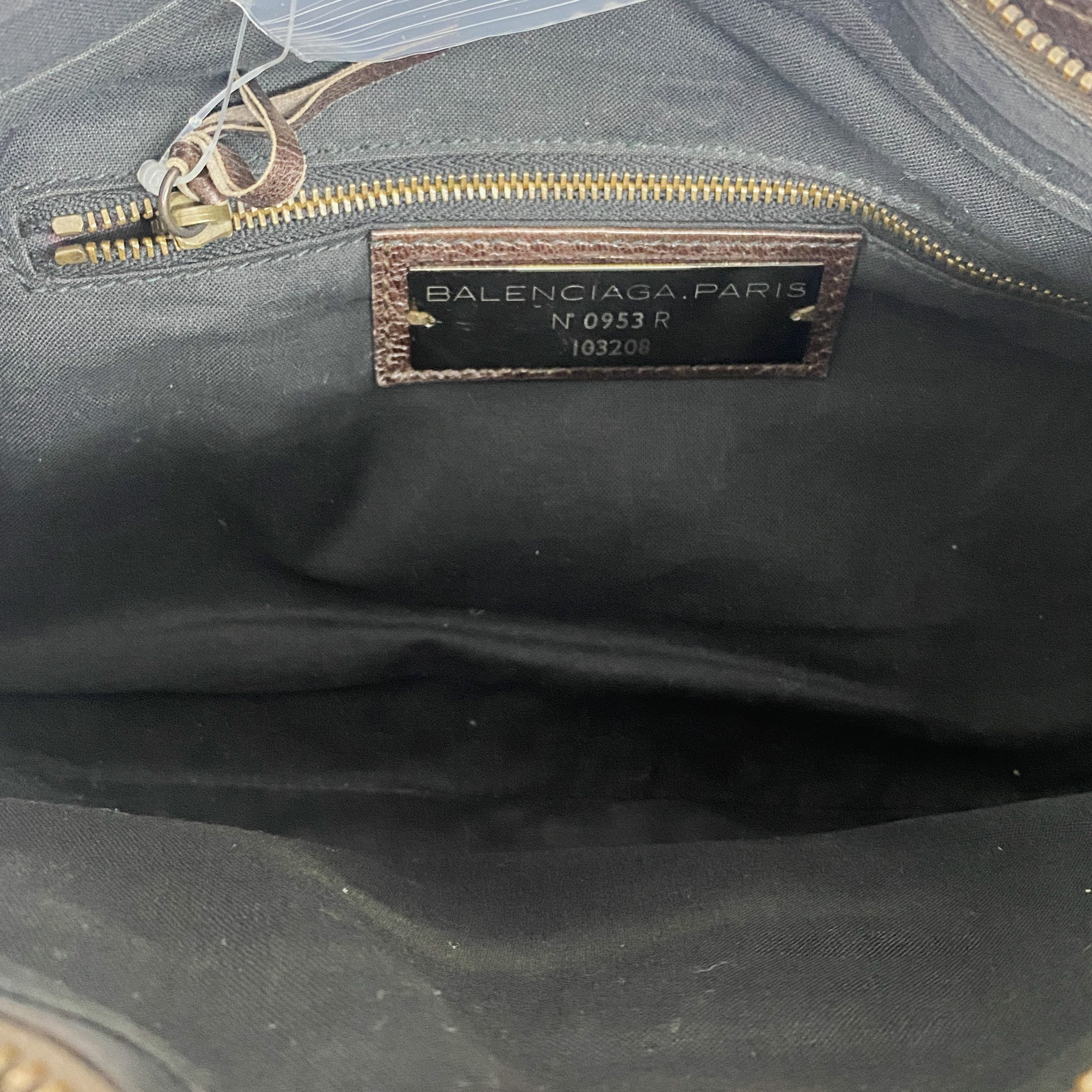 The First Dark Brown Calfskin Leather Two Way Bag