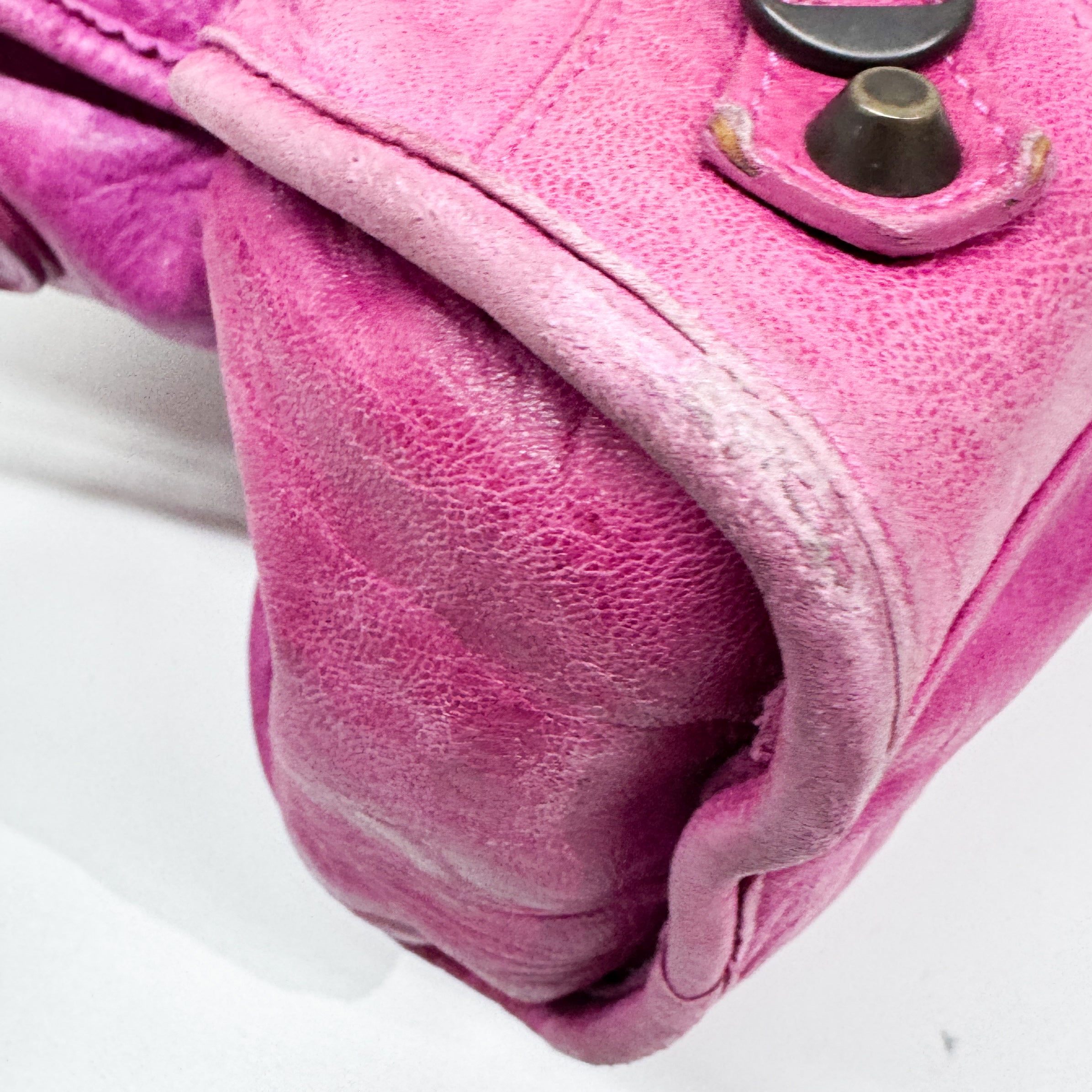 The City Pink Calfskin Leather Two Way Bag