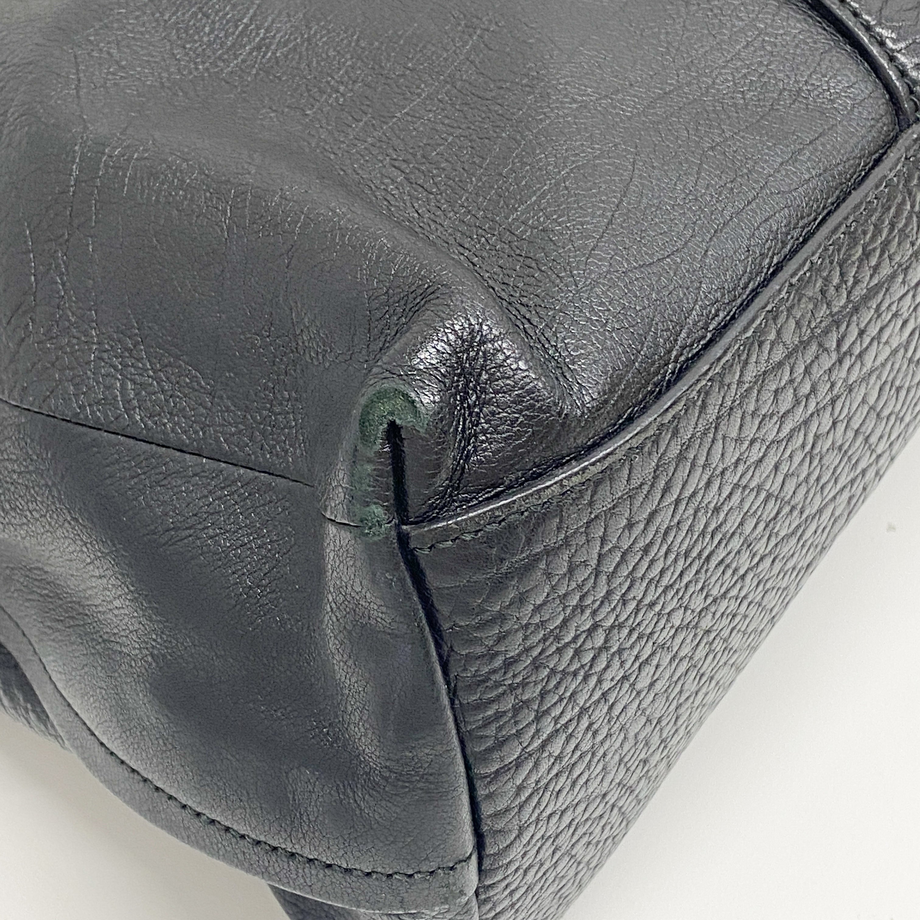 Black Leather Tote Bag