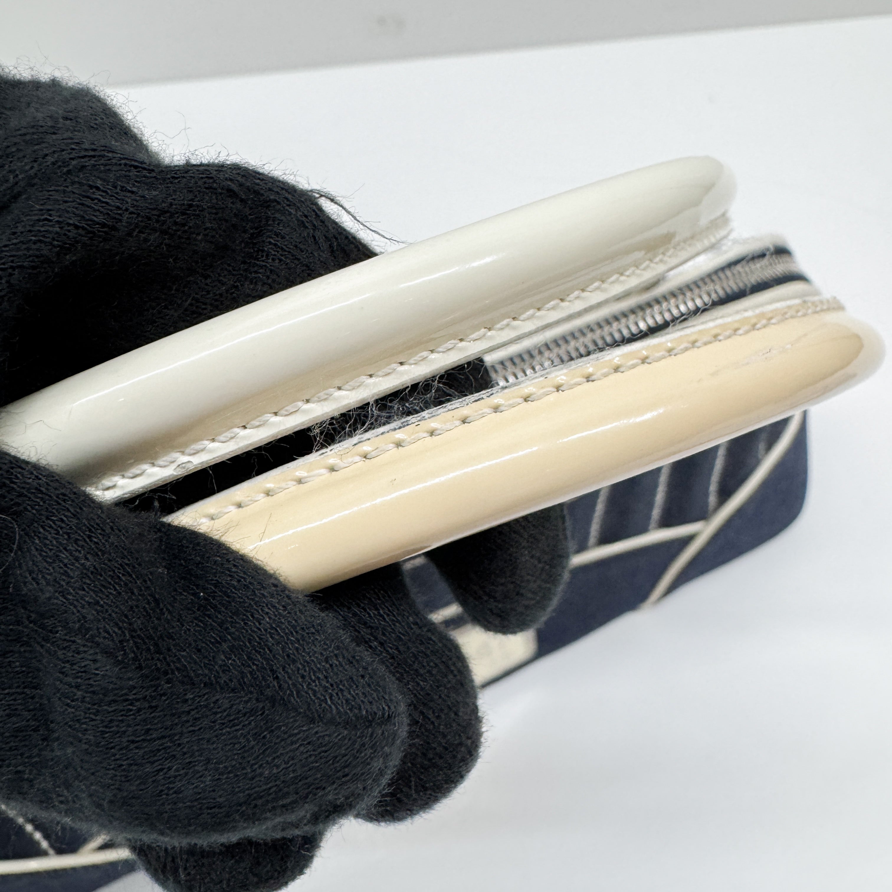 CHRISTIAN DIOR DENIM MONTAIGNE CADILLAC 1947 HANDLE BAG