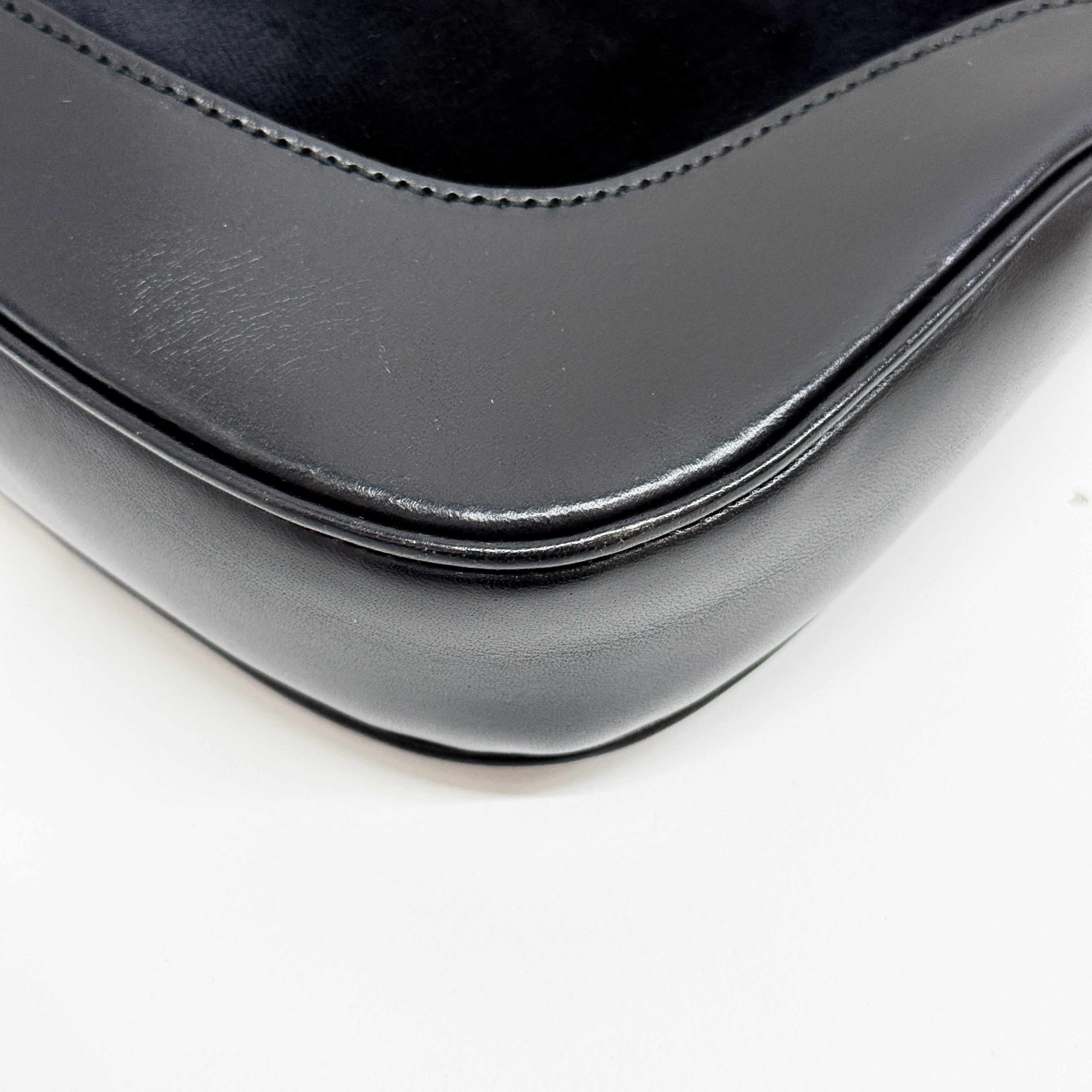 Jackie Black Velvet Shoulder Bag