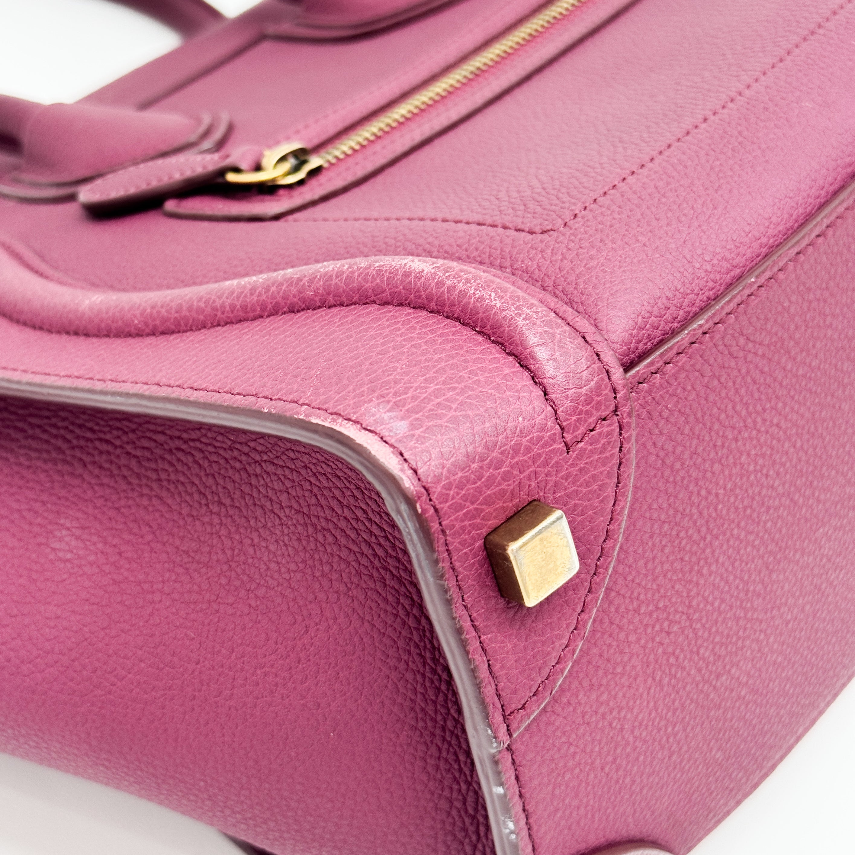 Luggage Microshopper Leather Tote Bag