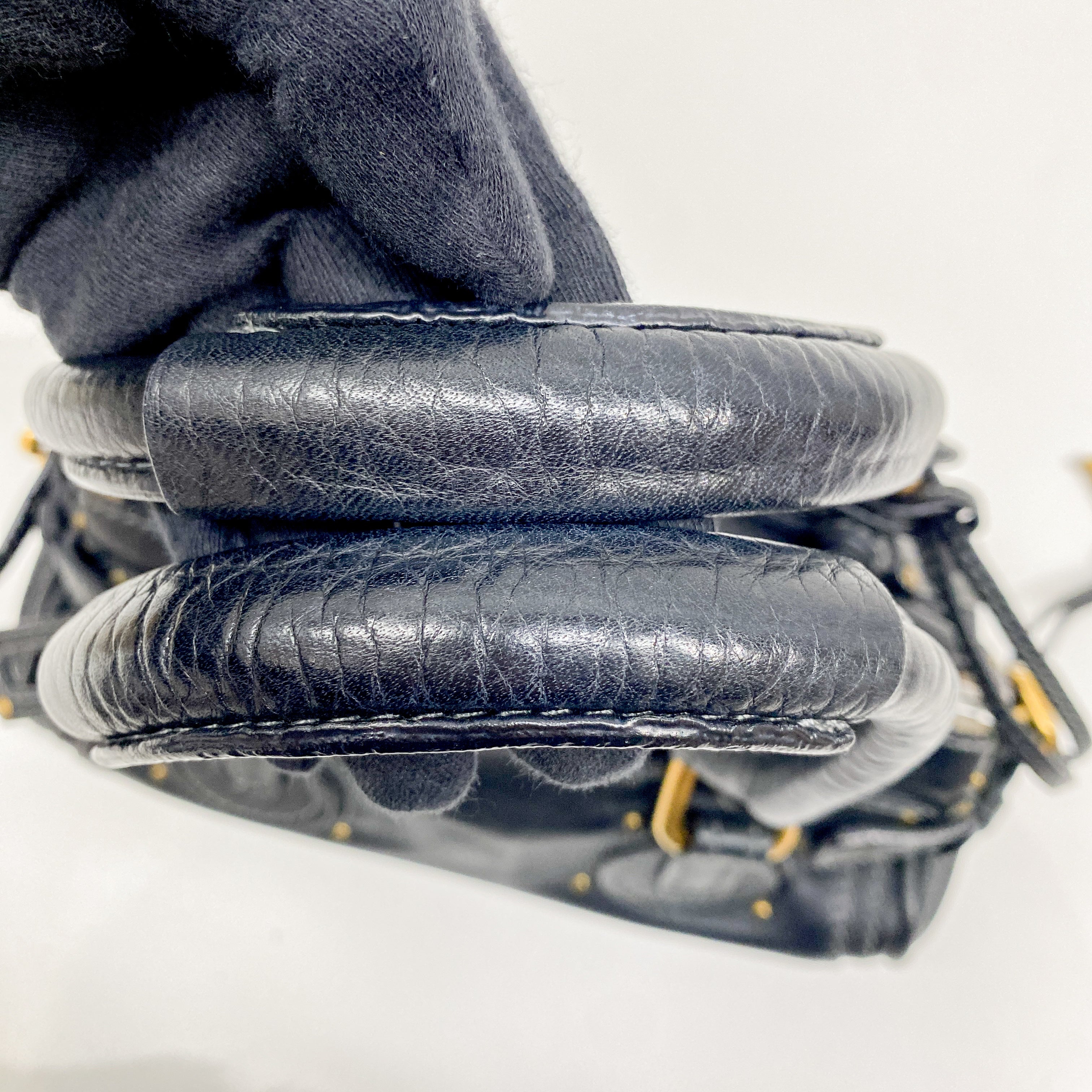 Mini Paddington Black Leather Shoulder Bag