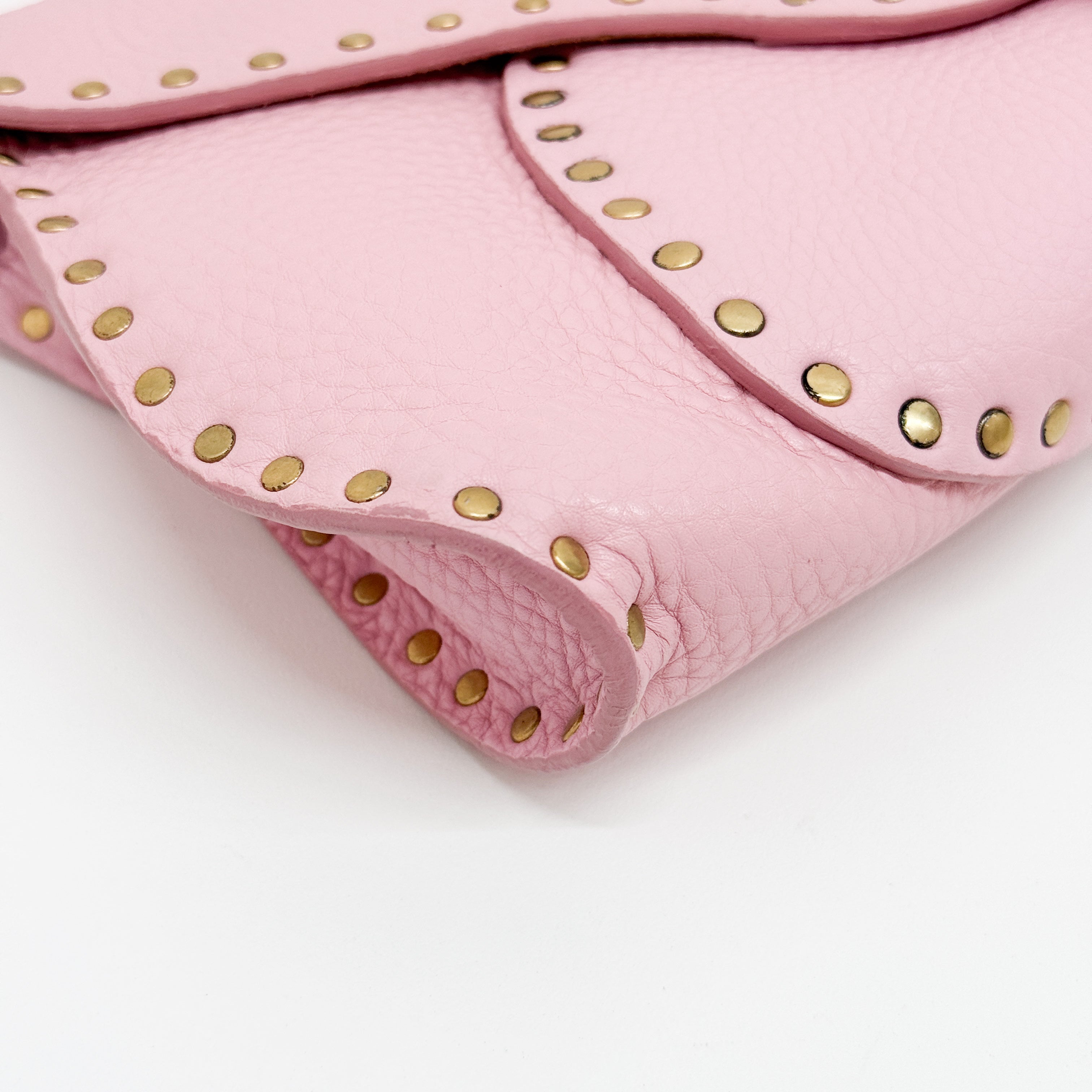 Pink Leather Shoulder Bag